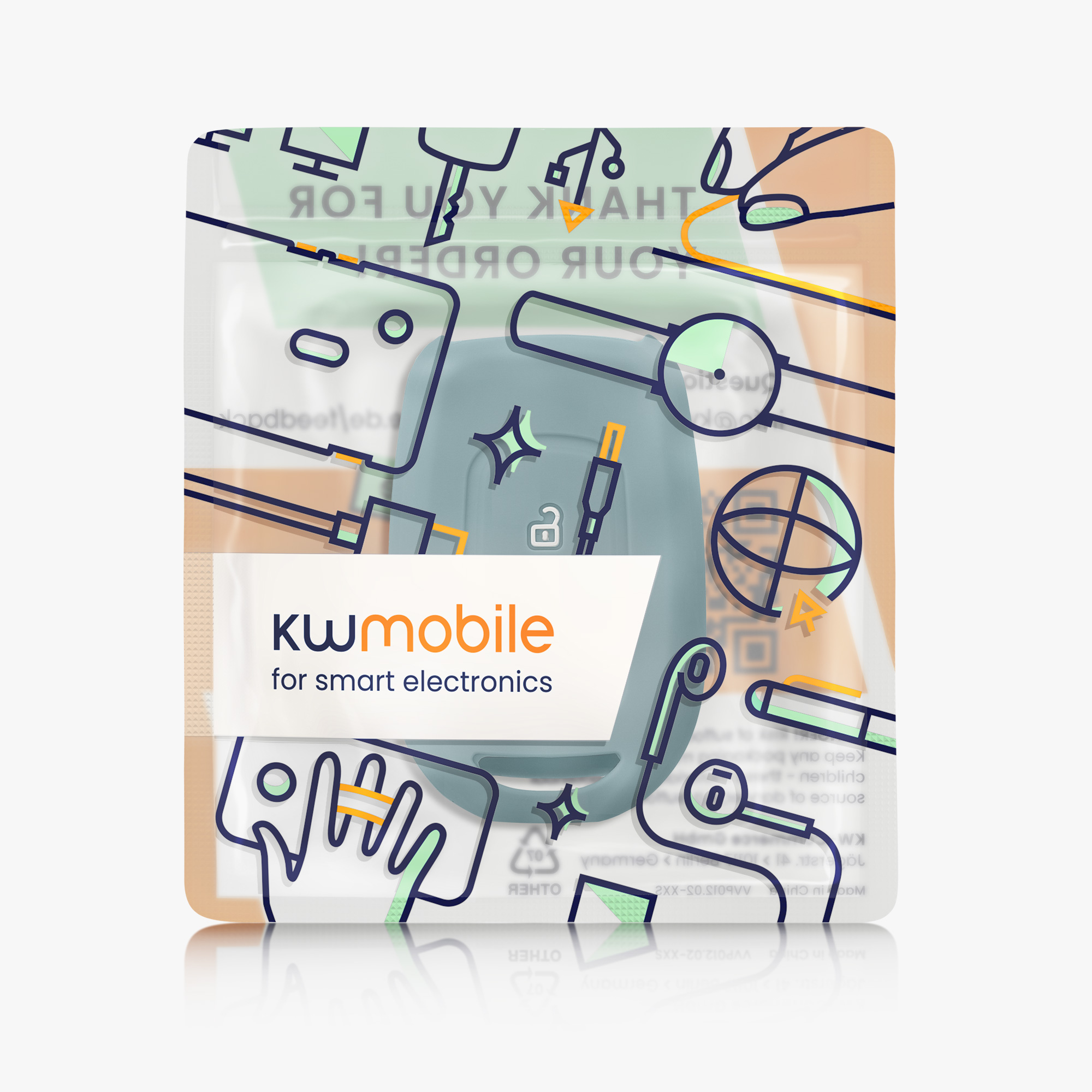 Pouzdro na klíč od auta Renault Dacia 2 Button Remote Control Car Key kwmobile - arktické noci