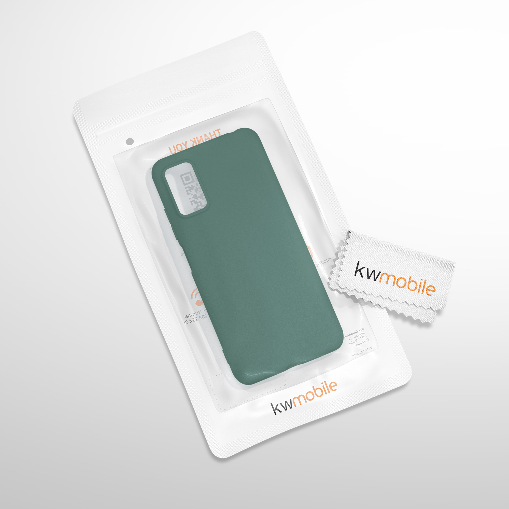 Kryt Xiaomi Redmi Note 10 5G silikonový TPU modrozelená kwmobile