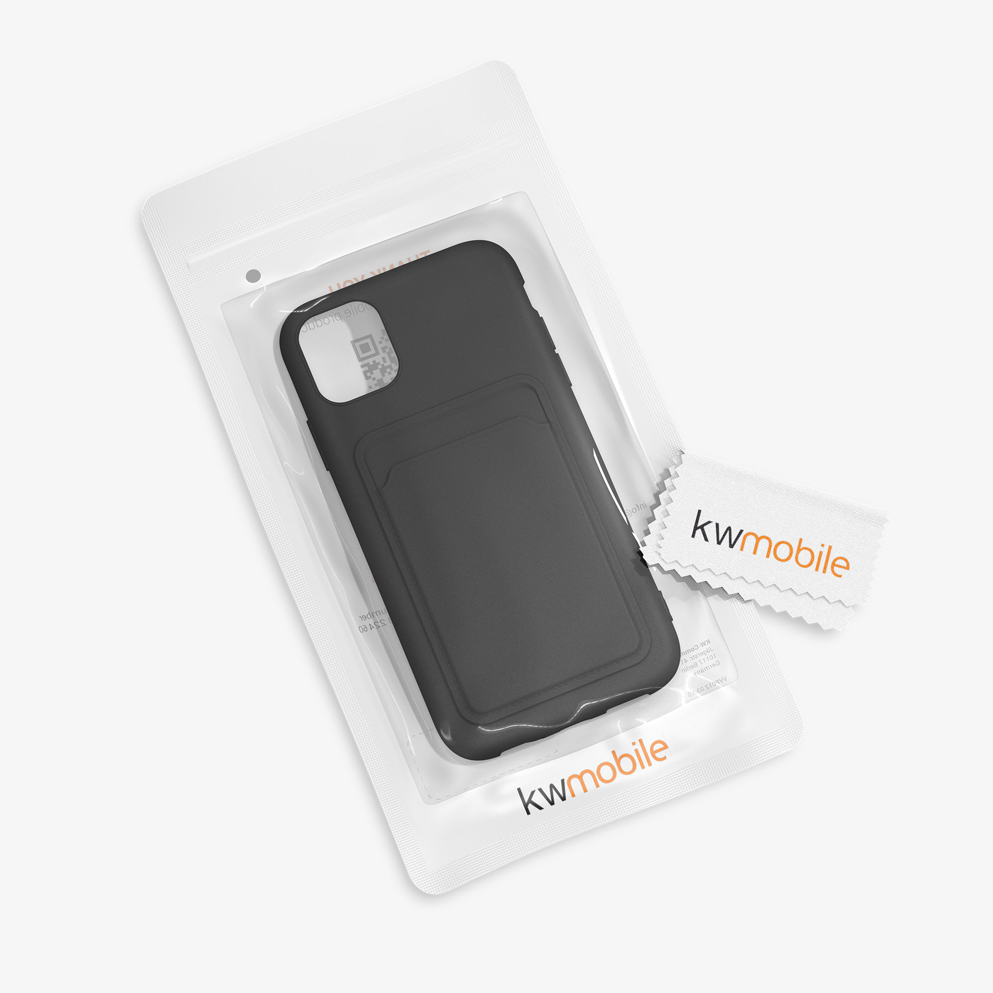 Kryt na mobil kwmobile iPhone 11 - karta, černá