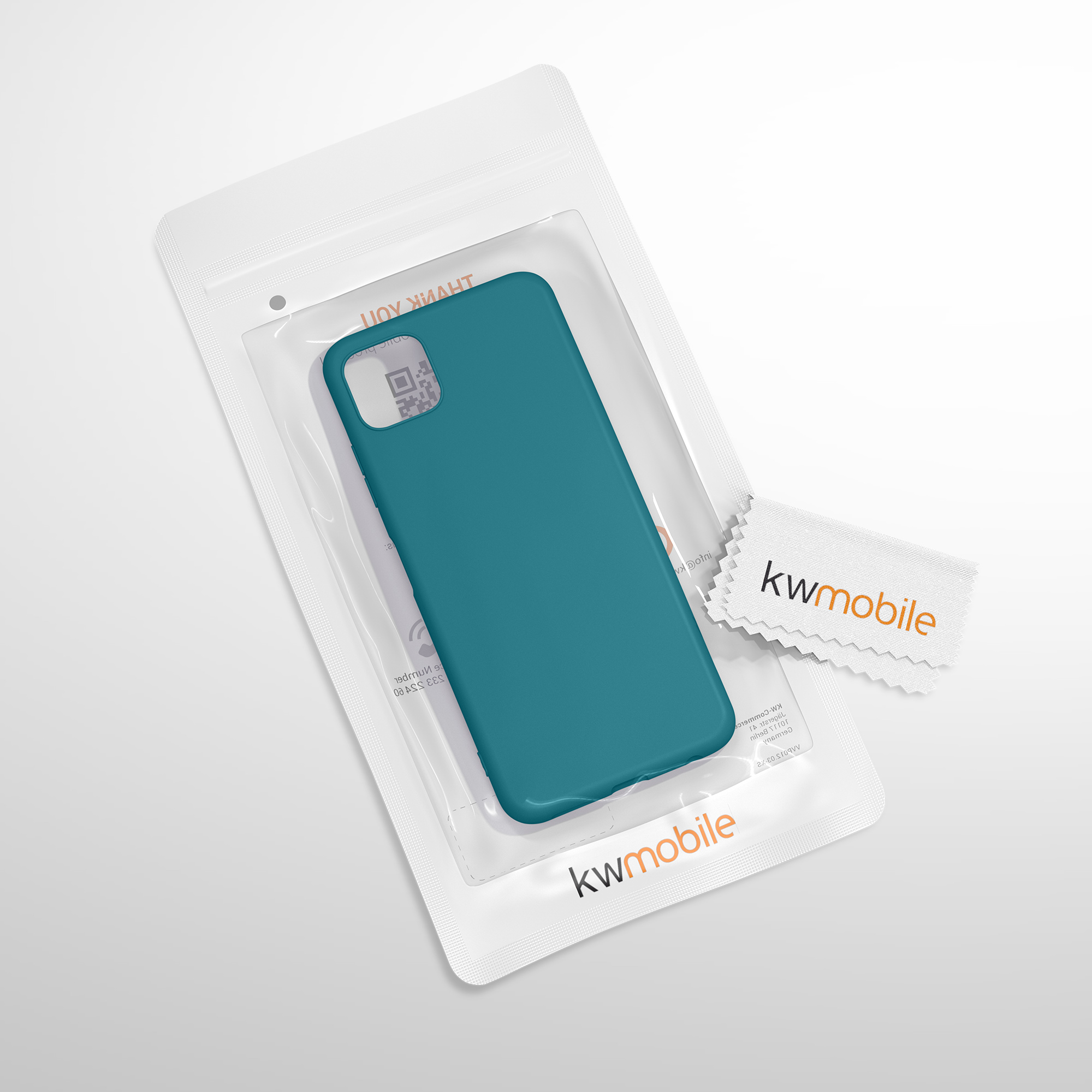 Kryt na mobil Samsung Galaxy A22 5G kwmobile TPU Matná petrolejová