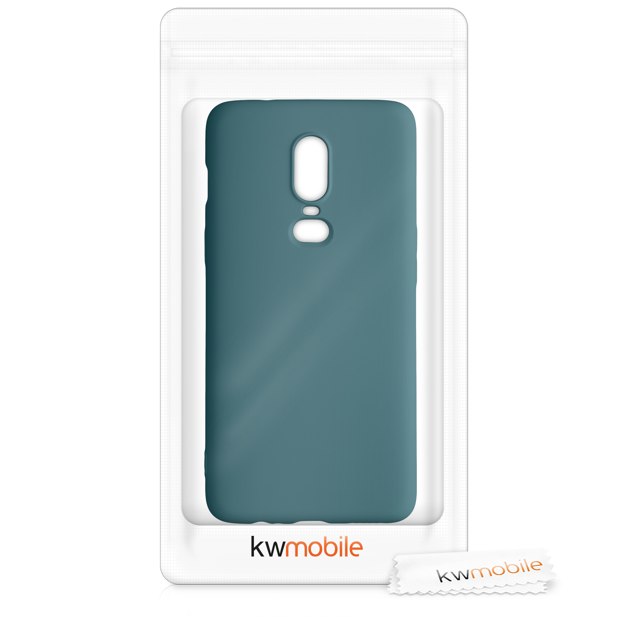 Kryt na mobil OnePlus 6 kwmobile TPU petrolejová matná