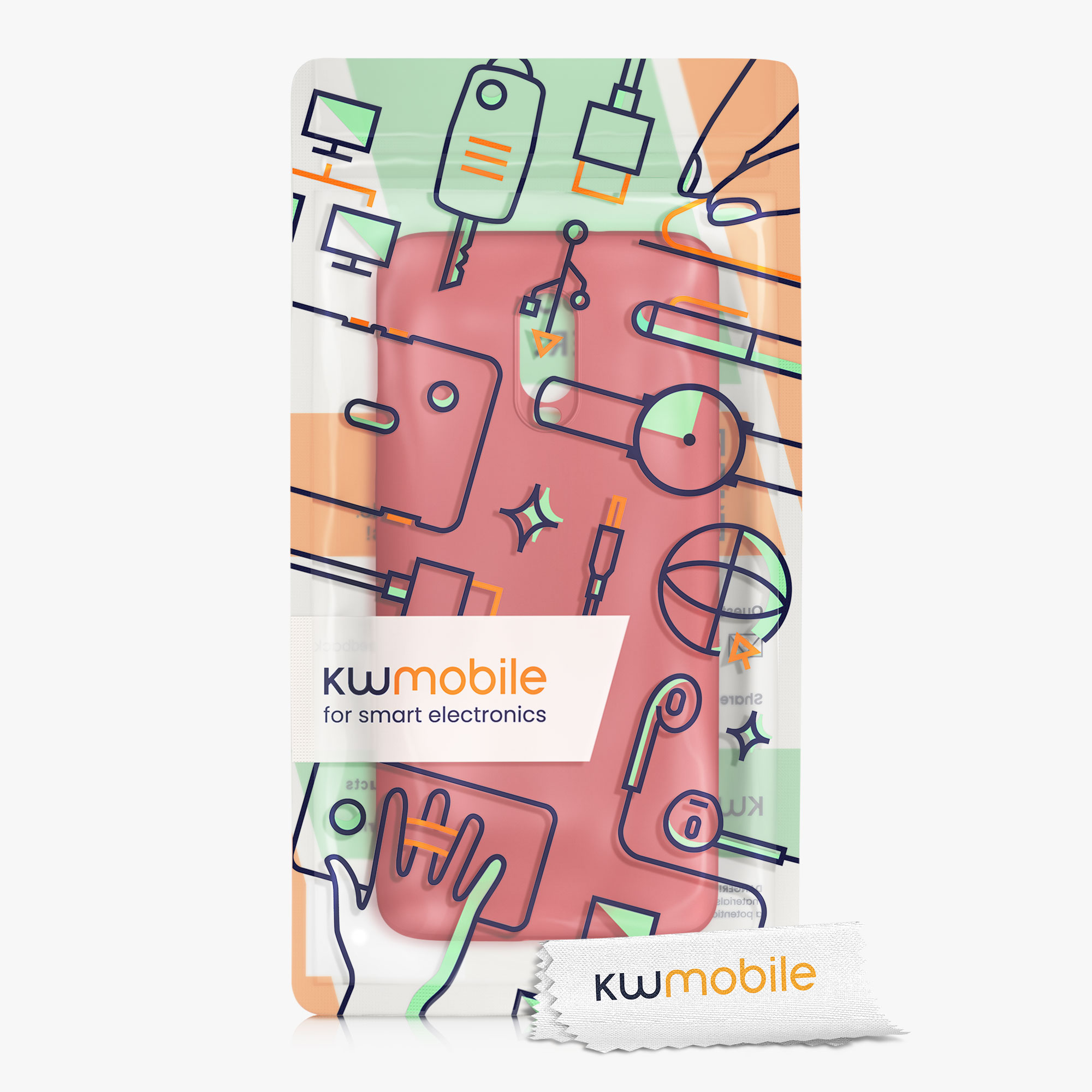 Kryt na mobil OnePlus 6T kwmobile TPU červená
