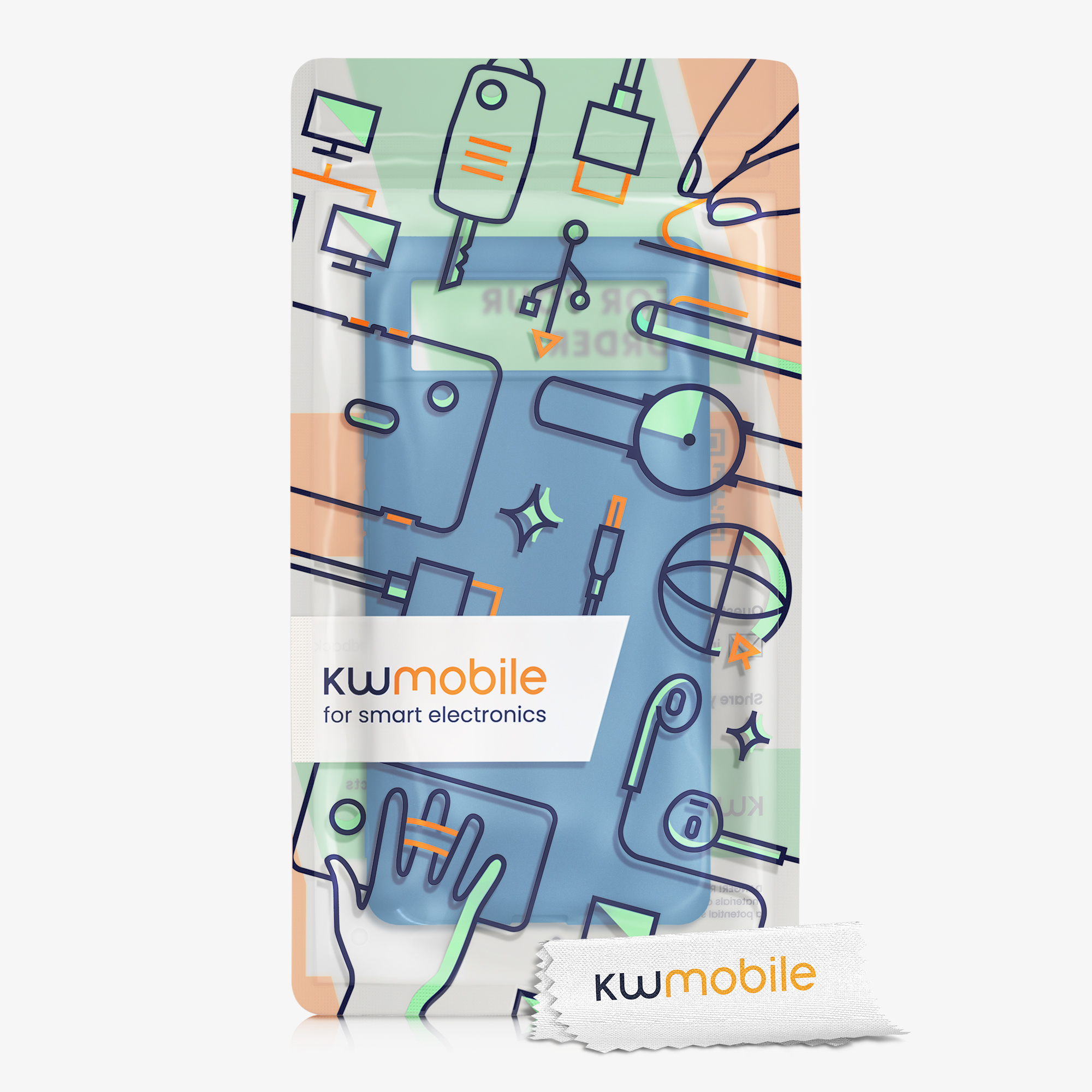 Silikonový kryt kwmobile pro Google Pixel 6 - Blue Reef