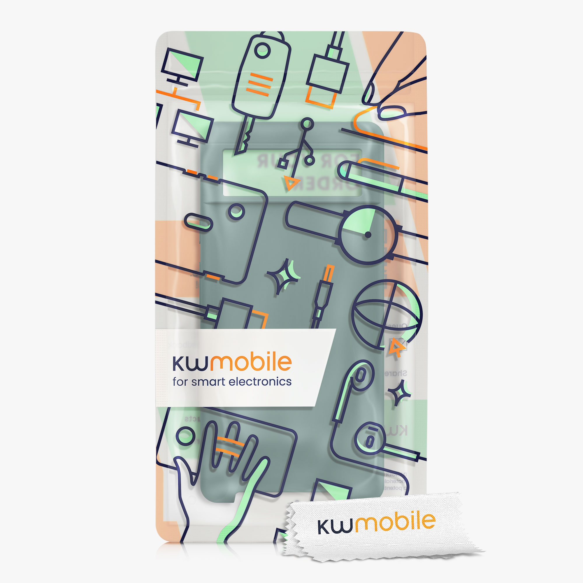 Zadní kryt kwmobile pro Google Pixel 6 - wireless charging modrá zelená