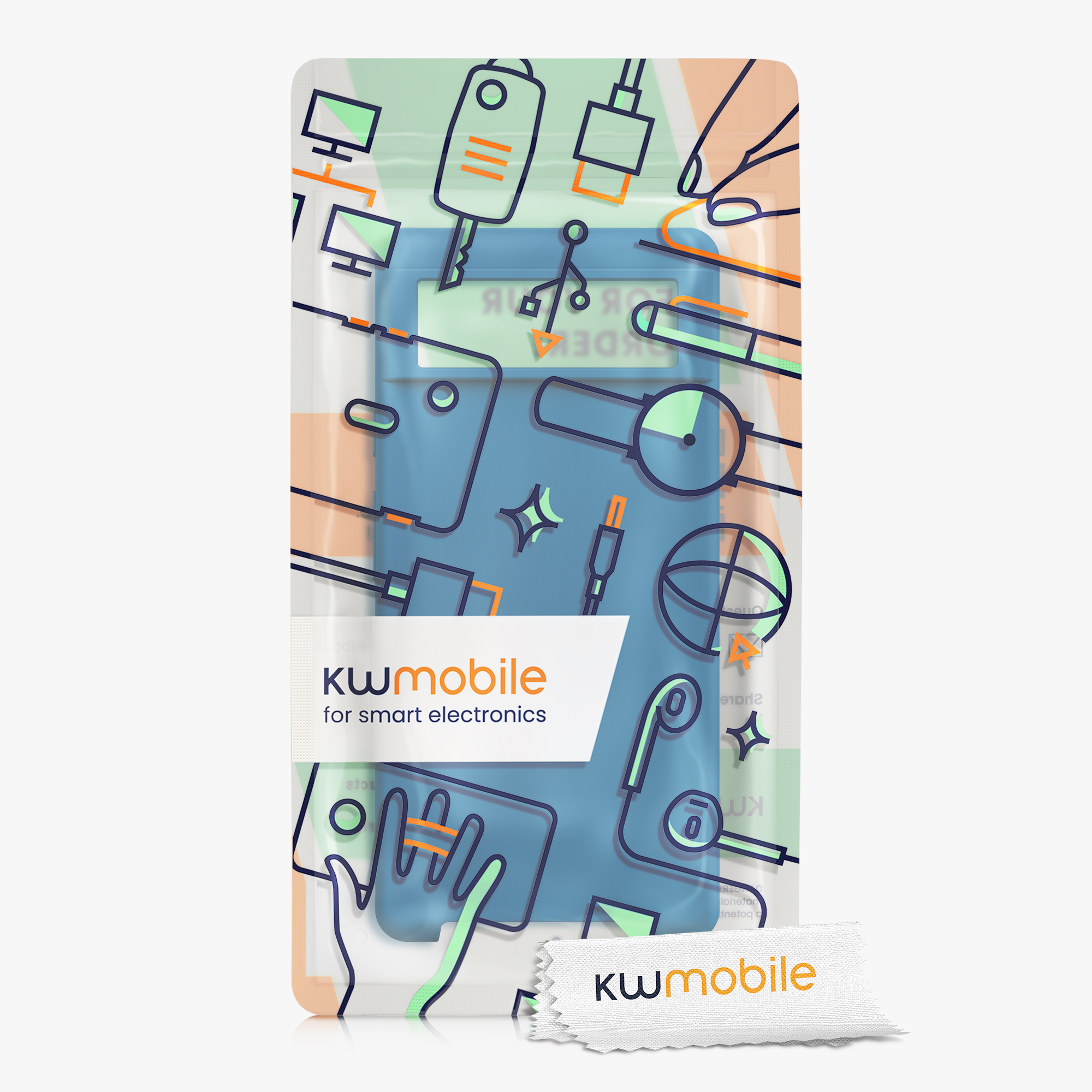 Silikonový kryt kwmobile pro Google Pixel 6 - Blue Reef