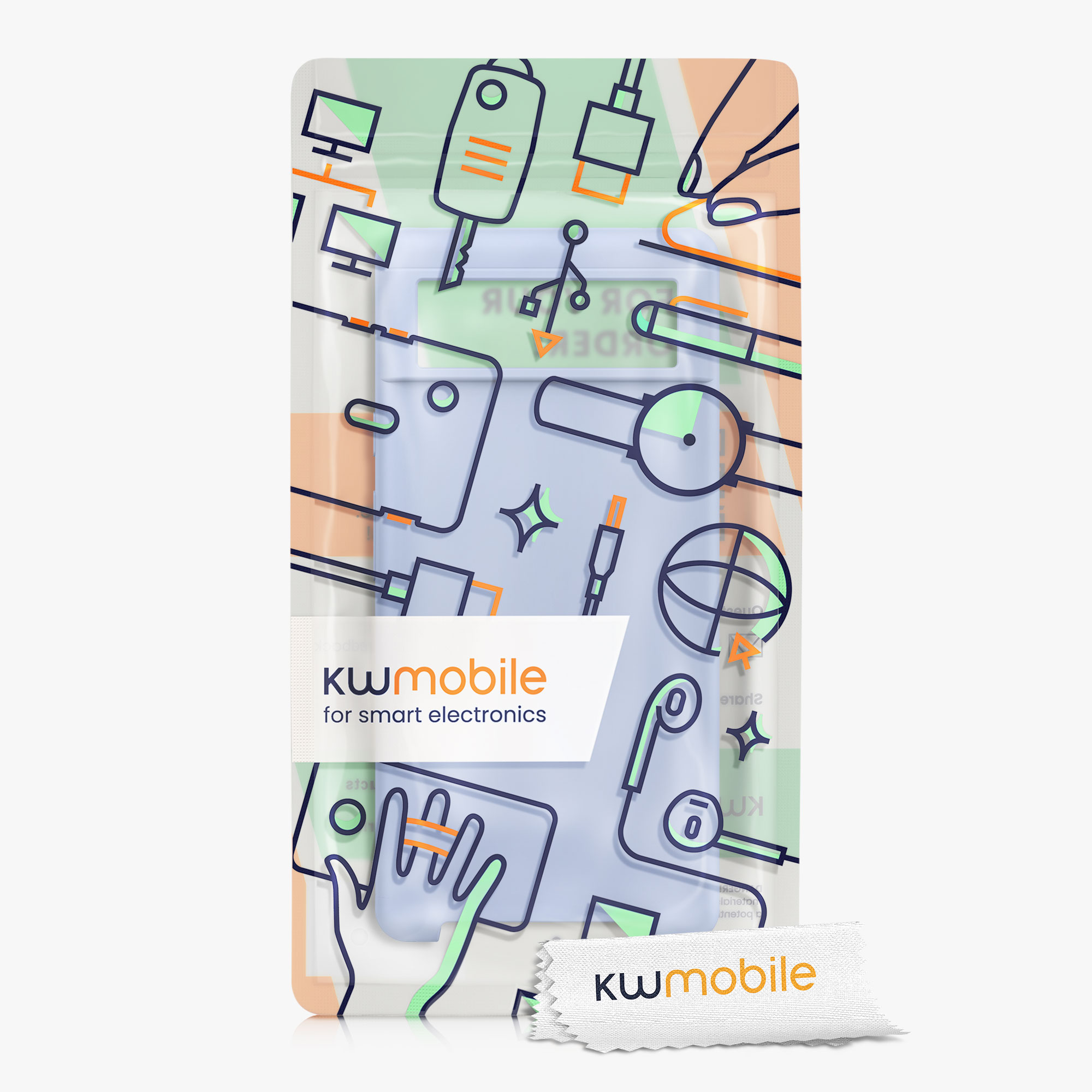 Zadní kryt kwmobile pro Google Pixel 6 - wireless charging light modrá matte