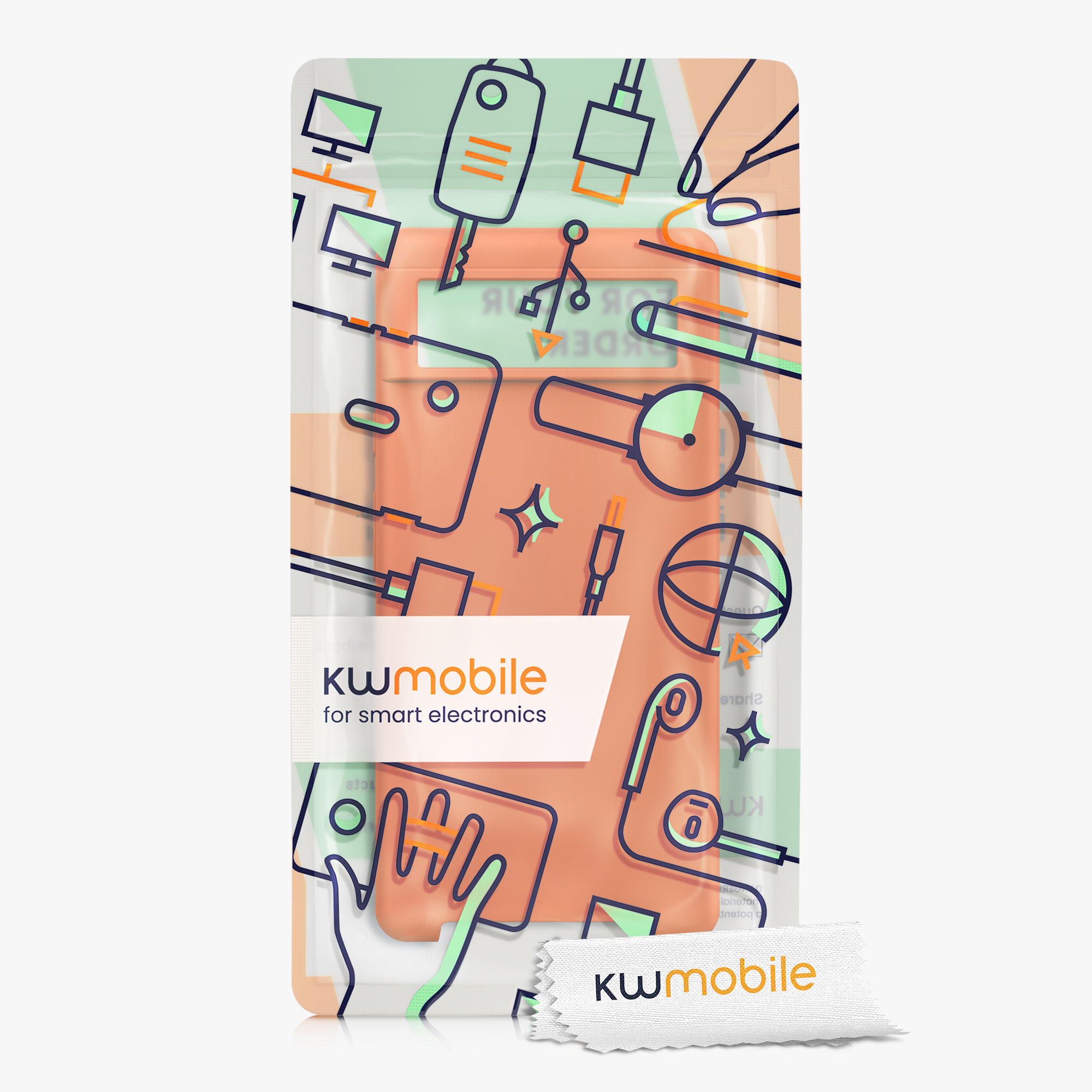 Zadní kryt kwmobile pro Google Pixel 6 - wireless charging warm apricot