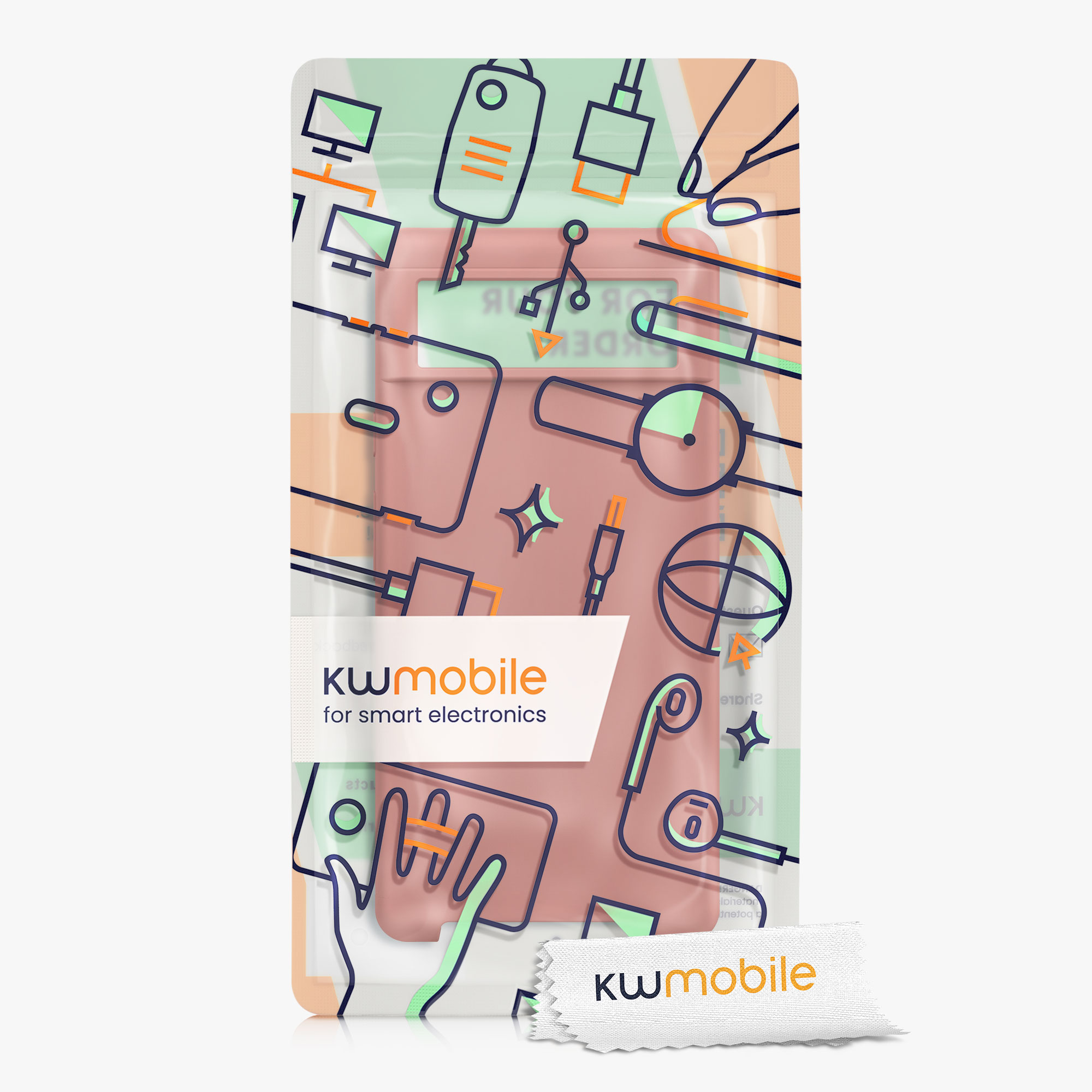 Zadní kryt kwmobile pro Google Pixel 6 - wireless charging winter rose