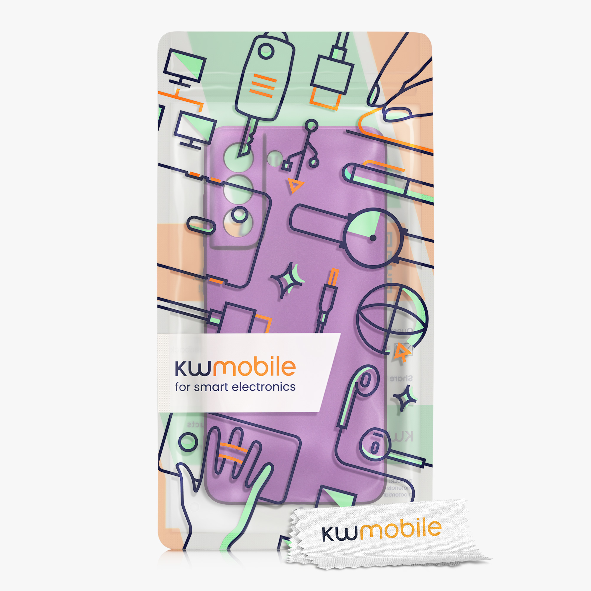 Kryt na mobil Galaxy S21 Fan Edition kwmobile metalická fialová