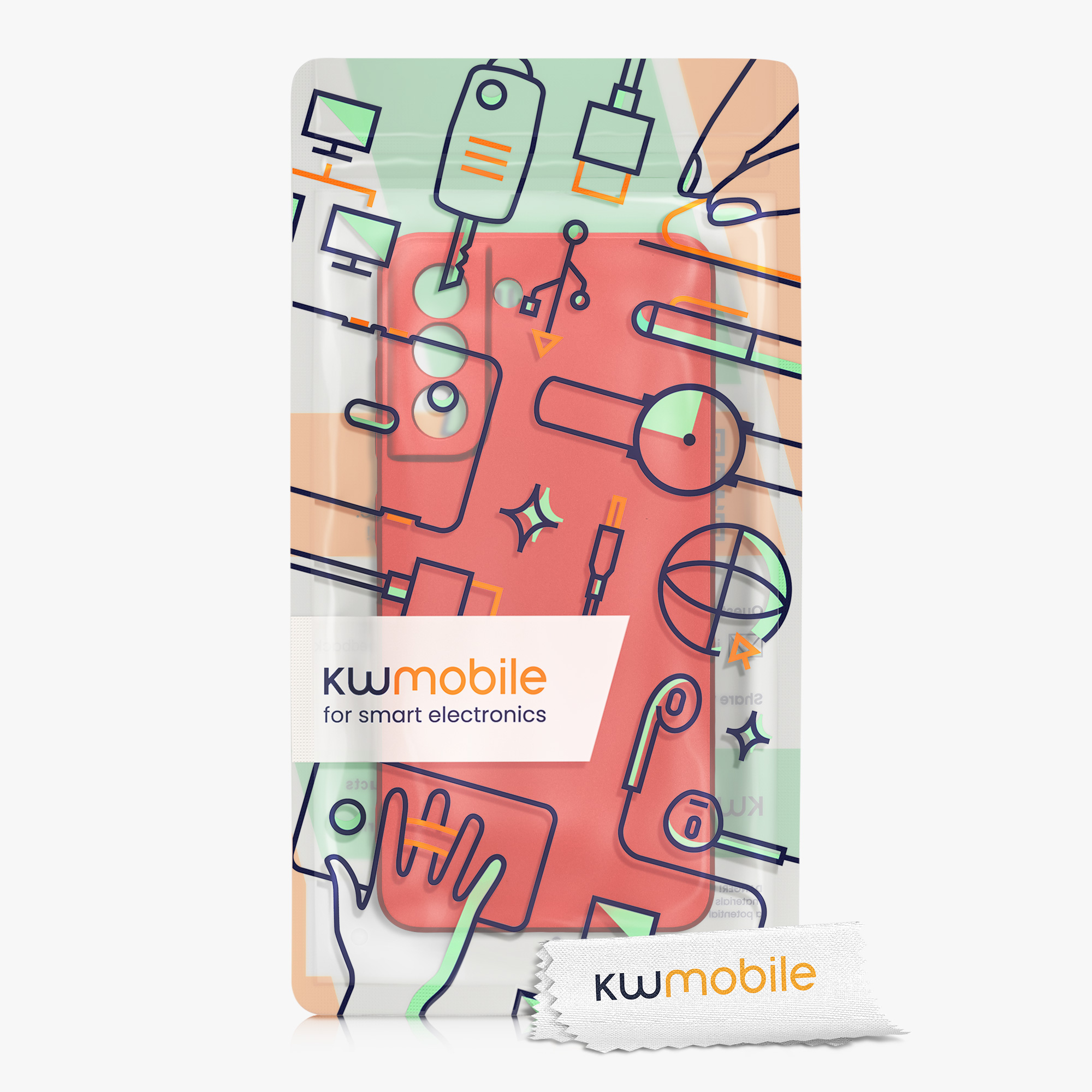 Kryt na mobil Galaxy S21 Fan Edition kwmobile metalická tmavě červená