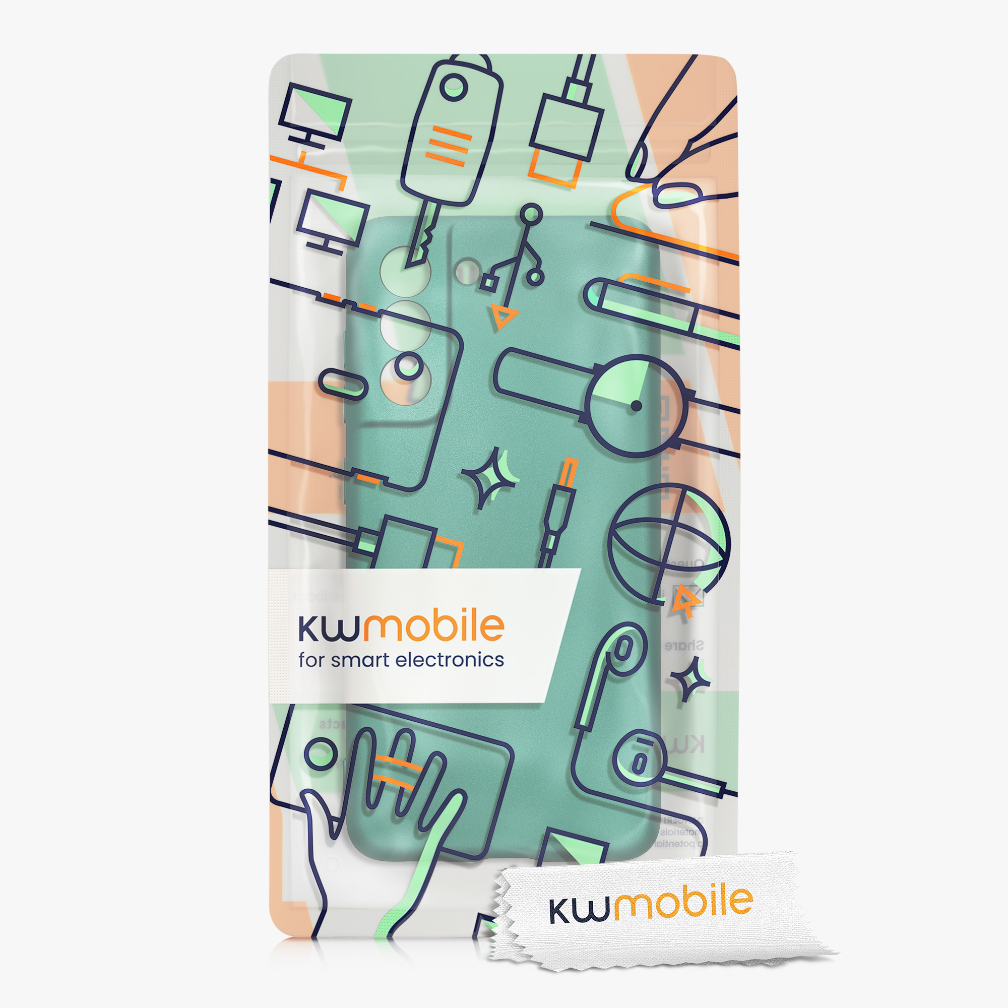 Kryt na mobil Galaxy S21 Fan Edition kwmobile Metallic tmavě metalická zelená