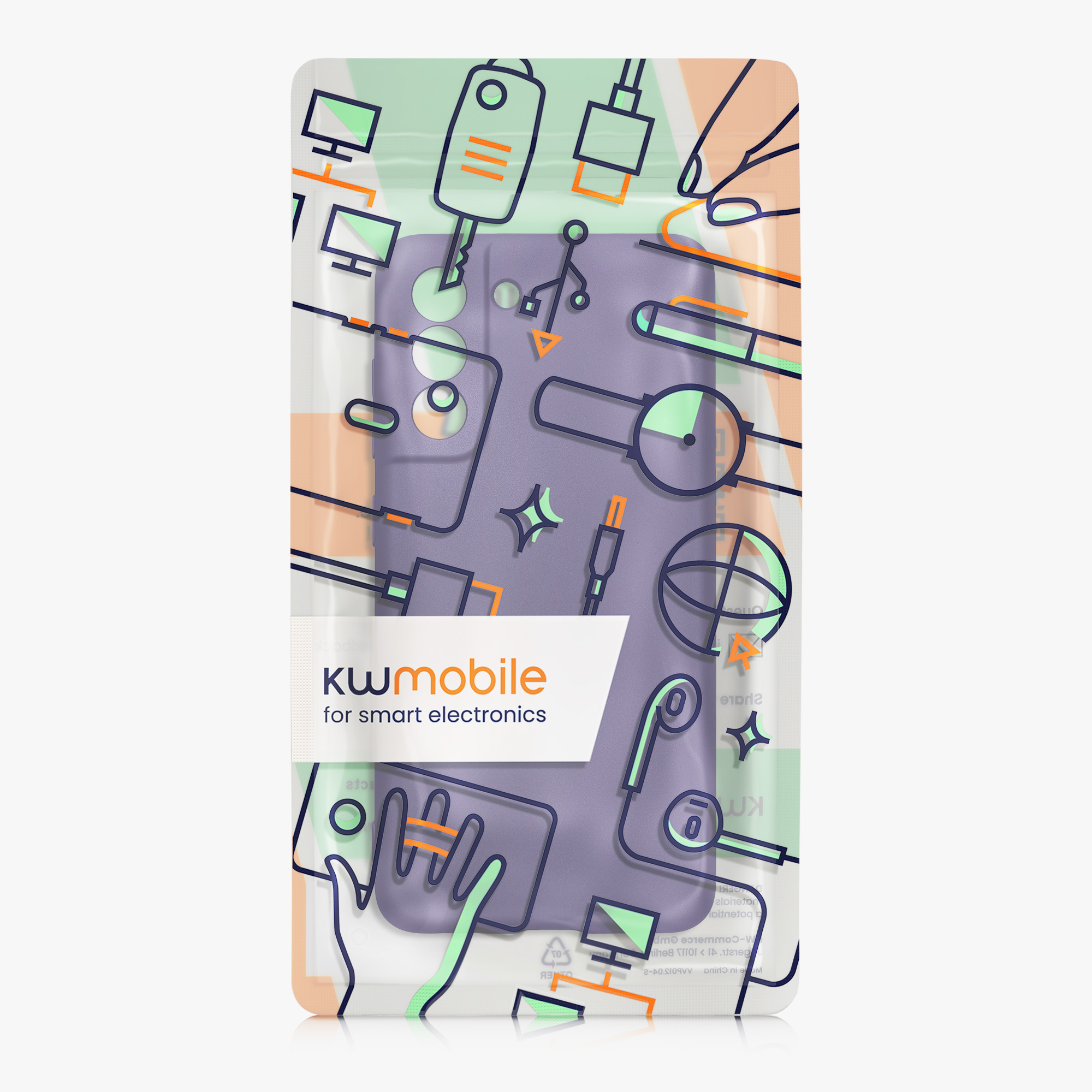 Kryt na mobil Galaxy S21 Fan Edition kwmobile metalická modrofialová