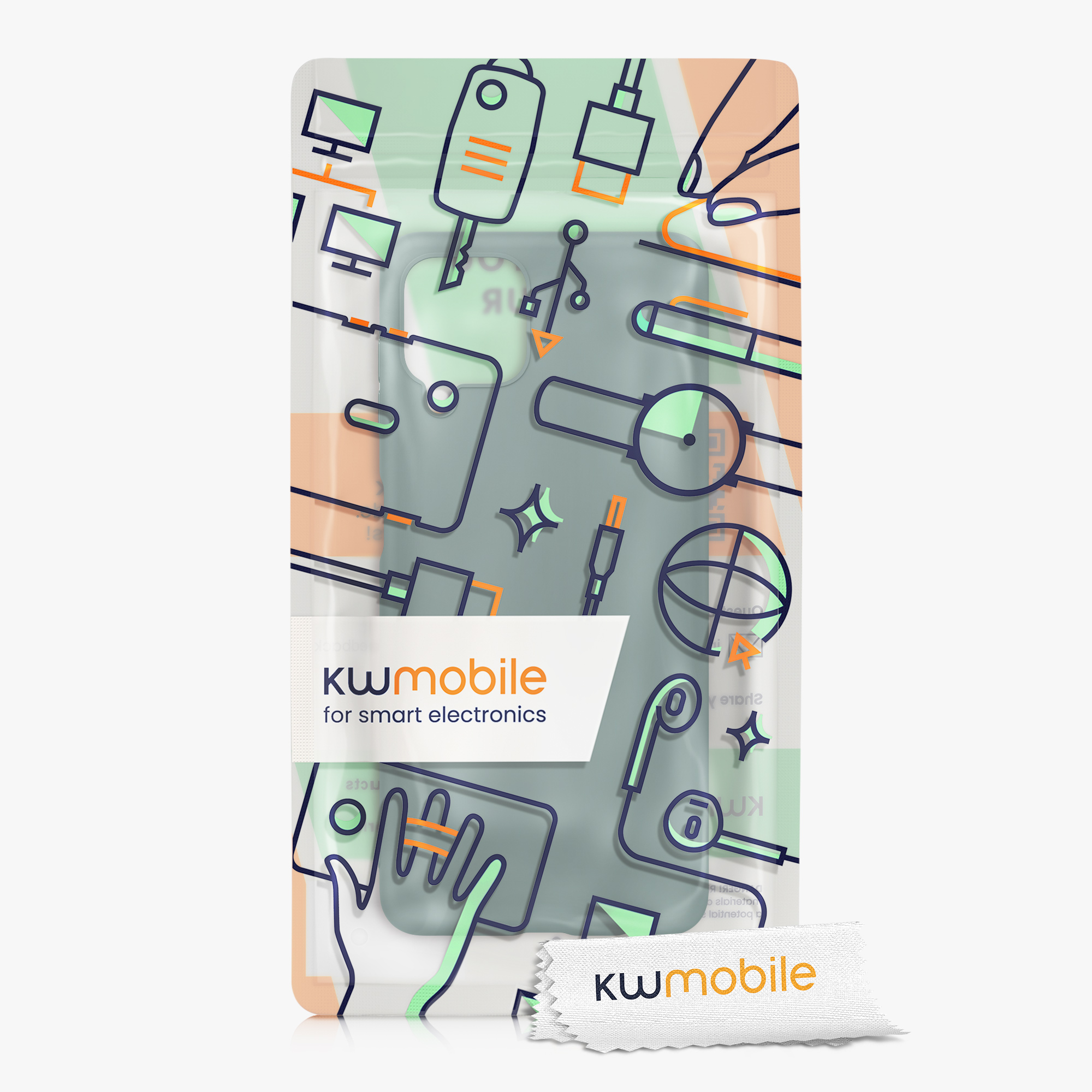 Kryt na mobil Samsung Galaxy A22 4G kwmobile TPU Modro-zelená