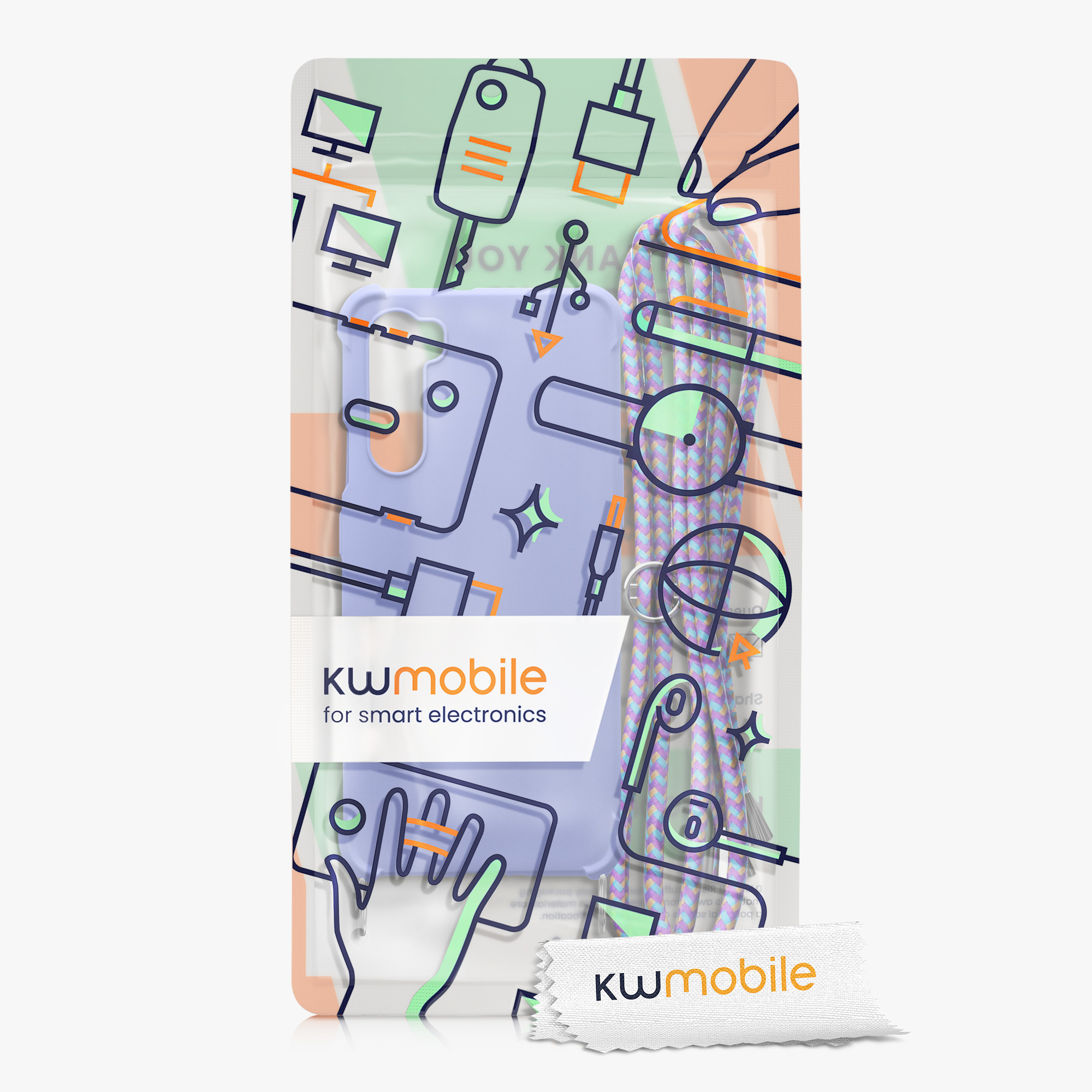 Kwmobile Crossbody pouzdro OnePlus Nord levandulová