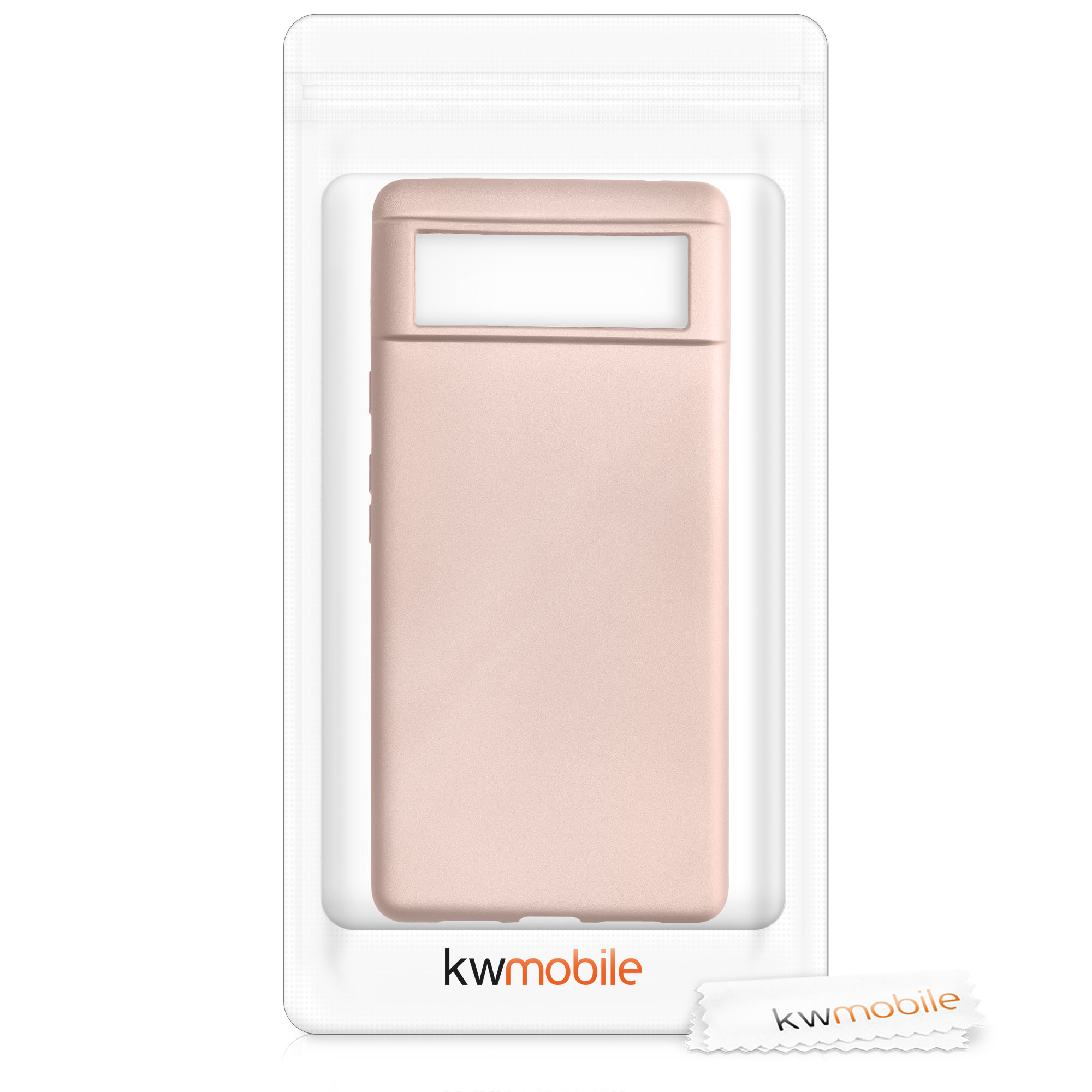 Zadní kryt kwmobile pro Google Pixel 6 - metalická růžově zlatá