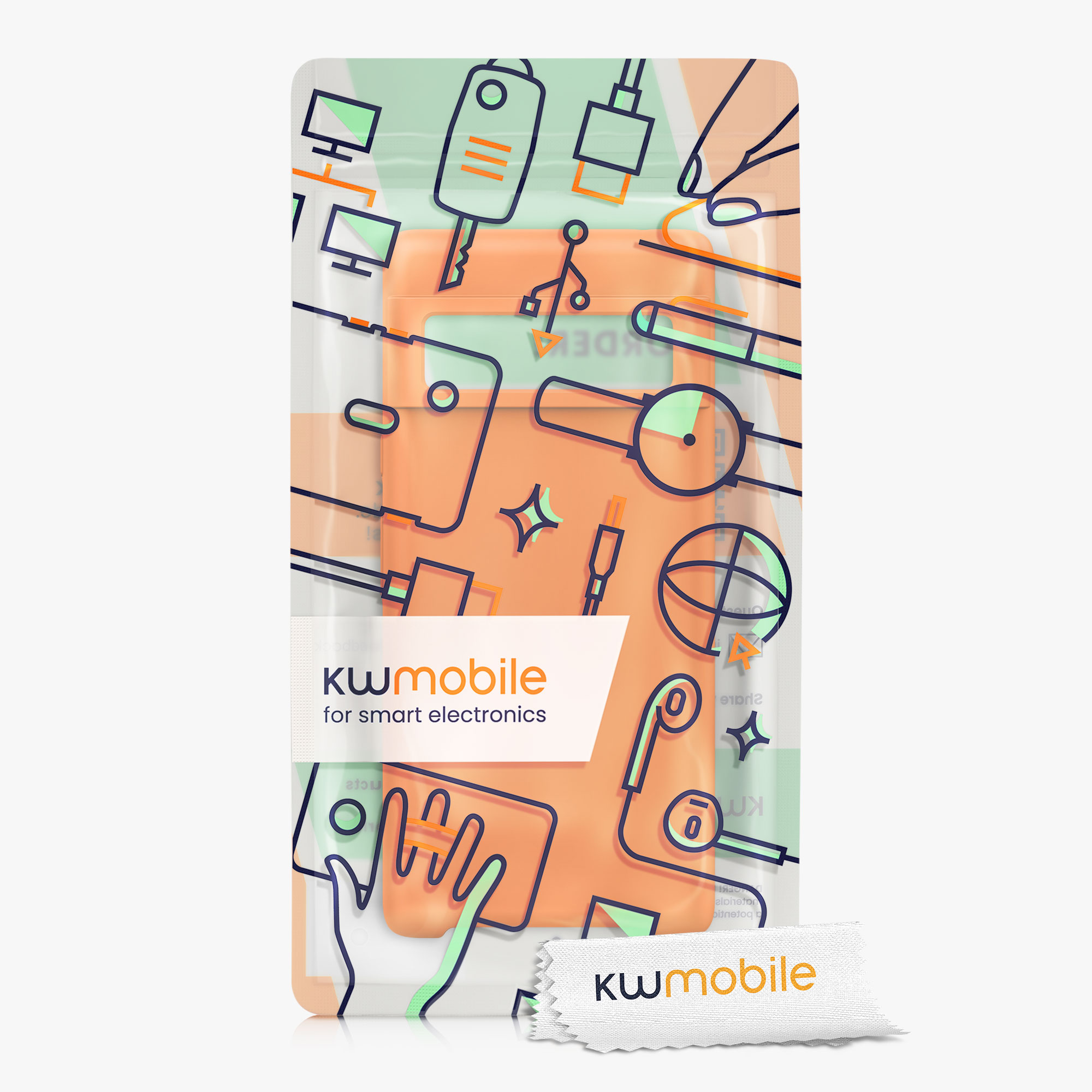 Silikonový kryt kwmobile pro Google Pixel 6 Pro - oranžová