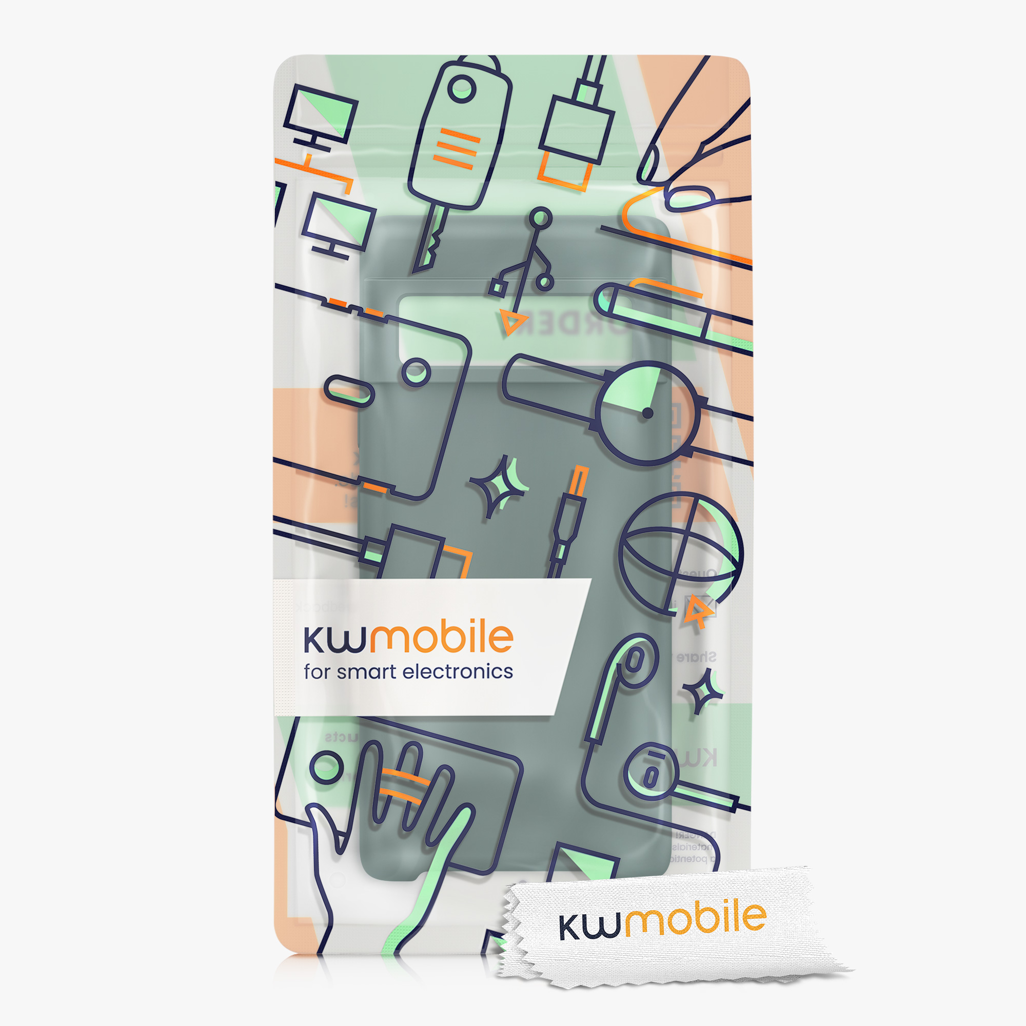 Silikonový kryt kwmobile pro Google Pixel 6 Pro - modrozelená