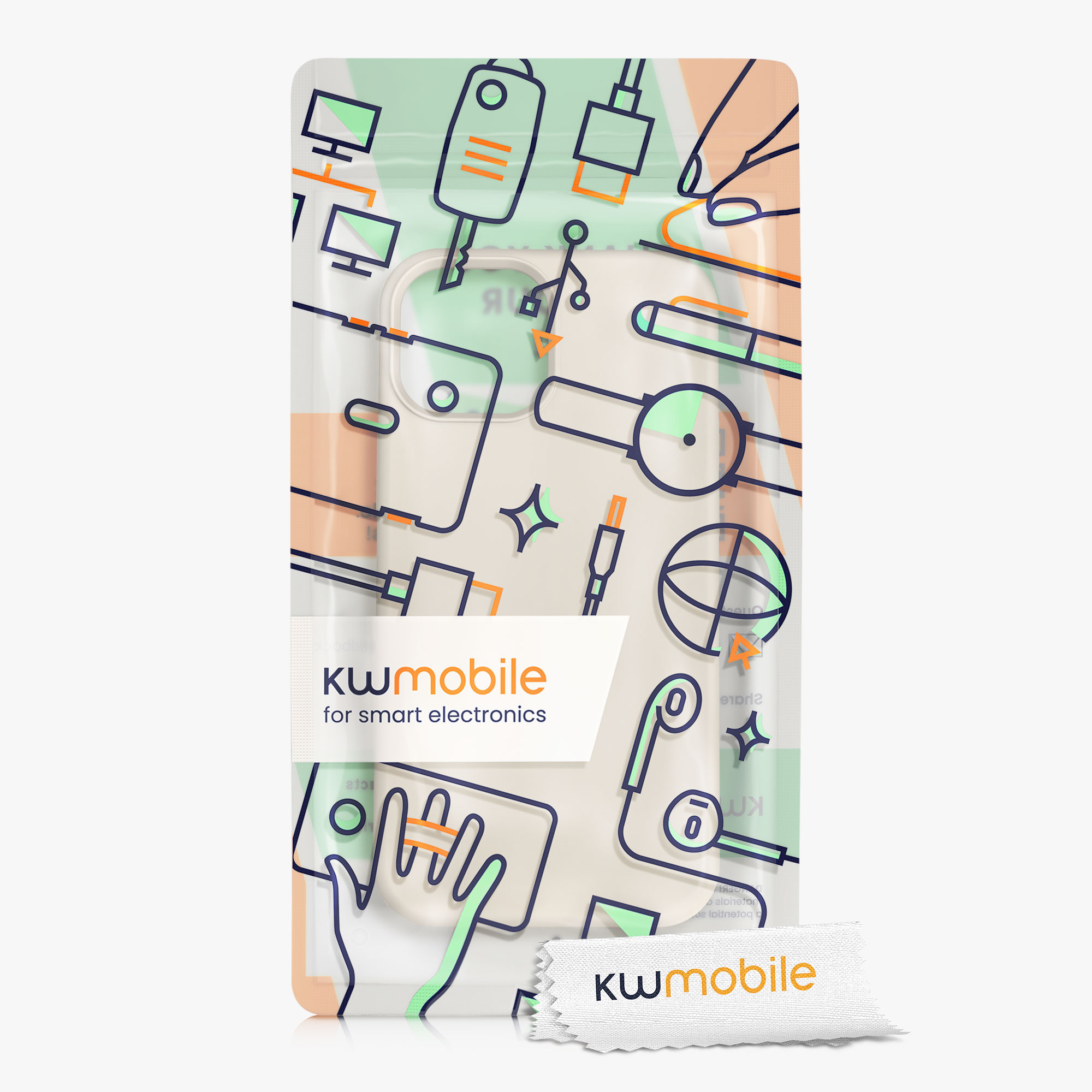 Kryt kwmobile soft-touch iPhone 13 mini Cream