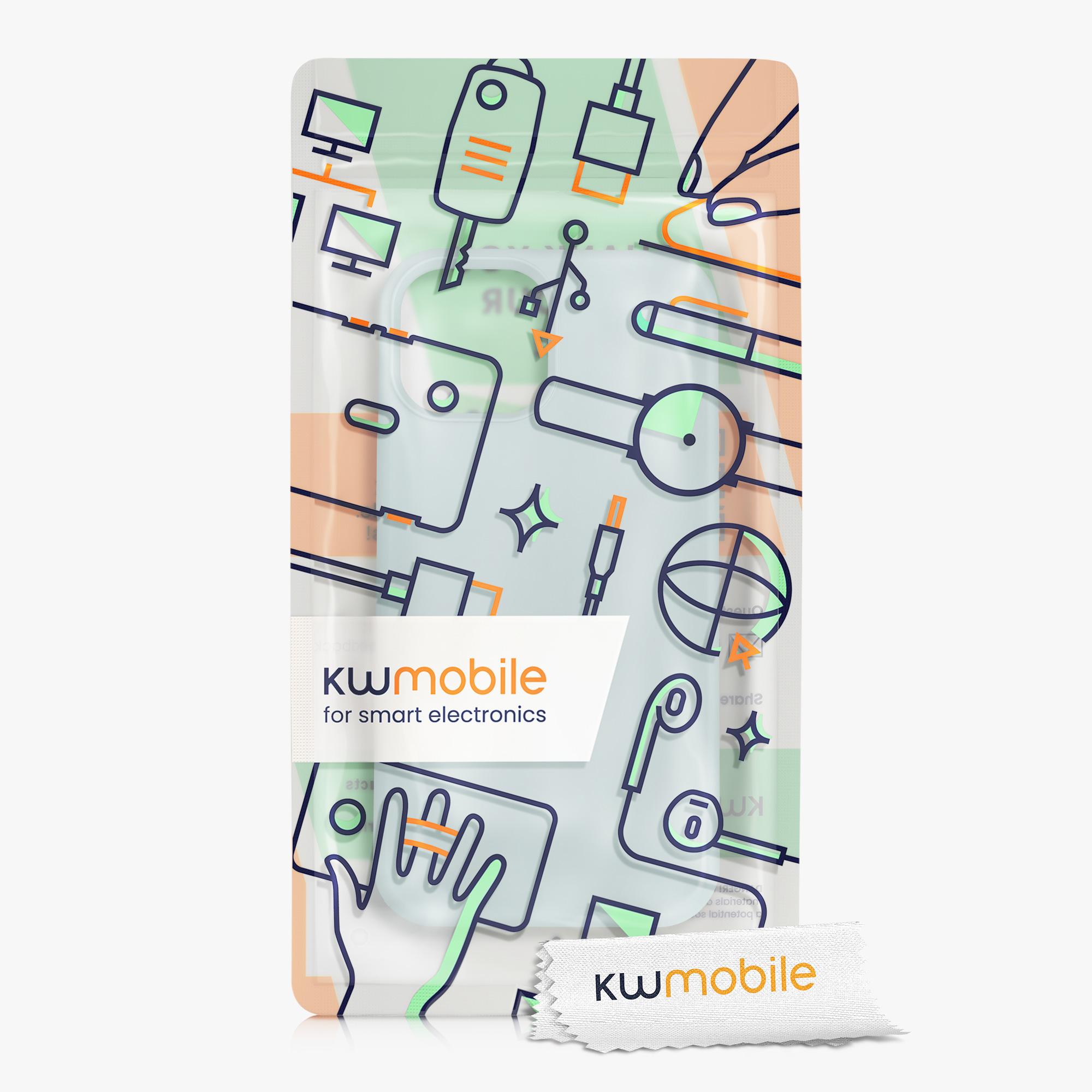Kryt kwmobile soft-touch iPhone 13 mini Cool Mint