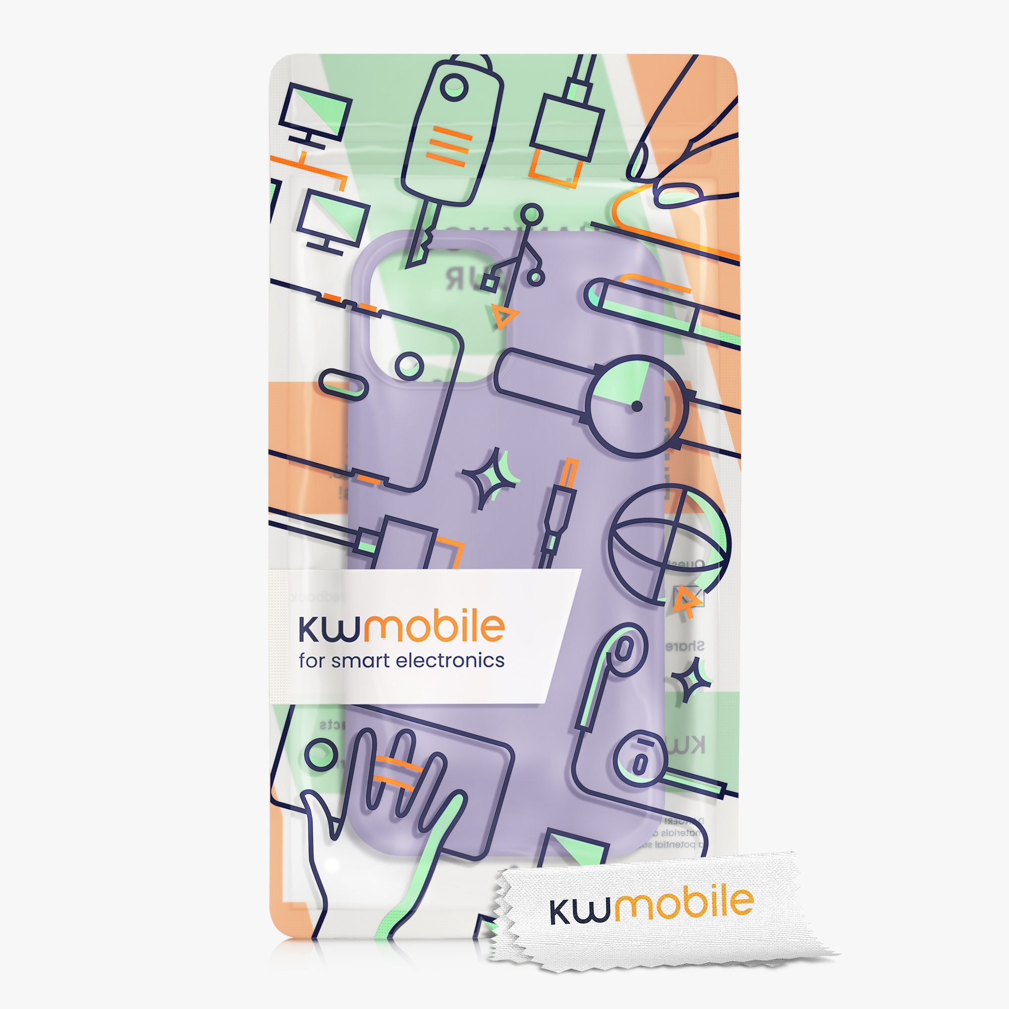 Kryt kwmobile soft-touch iPhone 13 mini fialová