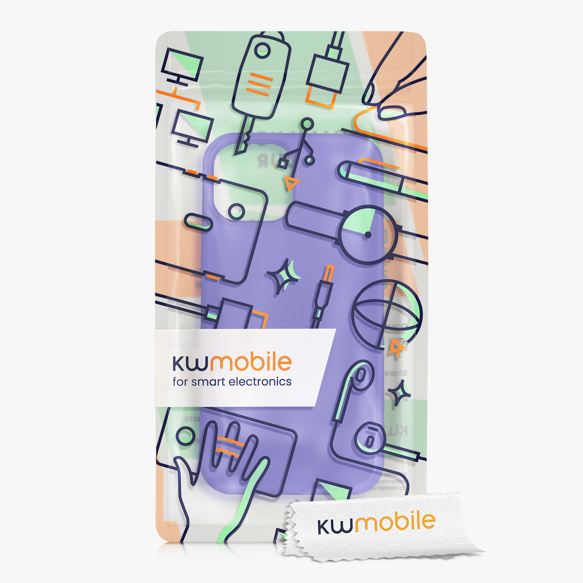 Kryt kwmobile soft-touch iPhone 13 mini fialová
