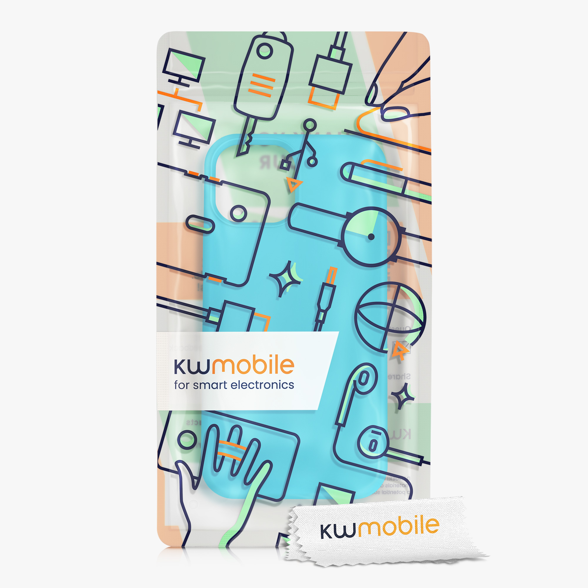 Kryt kwmobile soft-touch iPhone 13 mini Cool Glacier