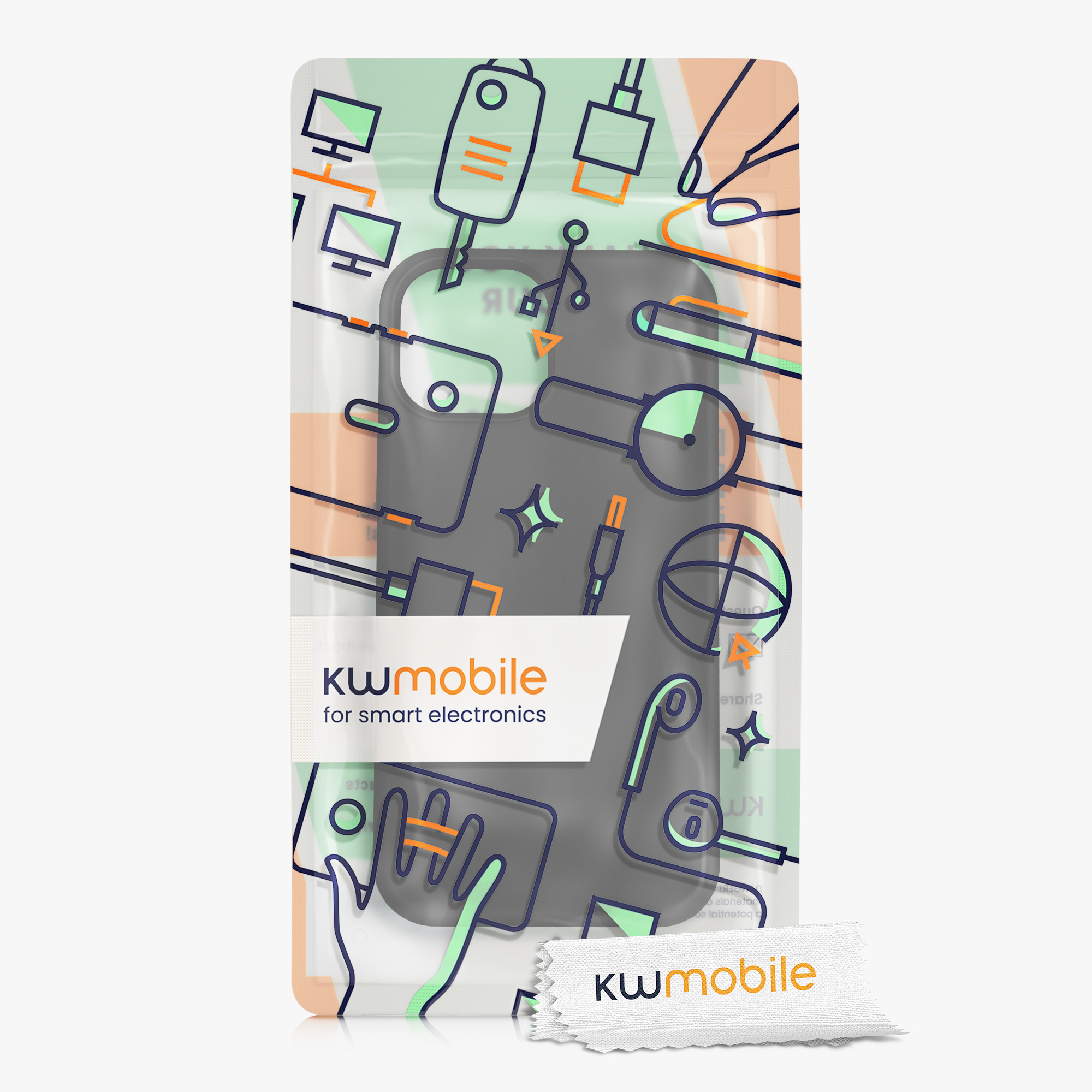Kryt kwmobile soft-touch iPhone 13 mini matná černá
