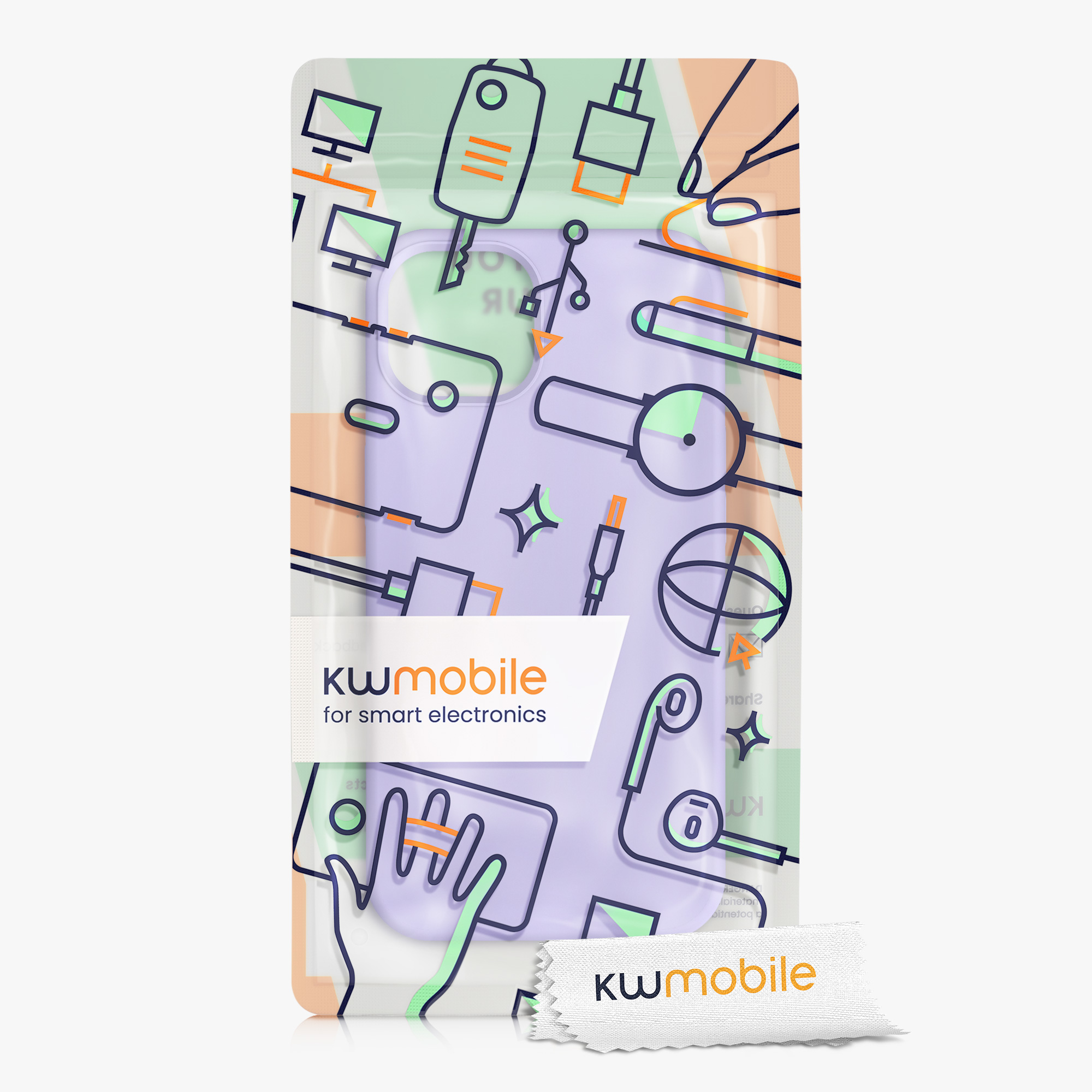 Kryt kwmobile soft-touch iPhone 13 levandulová