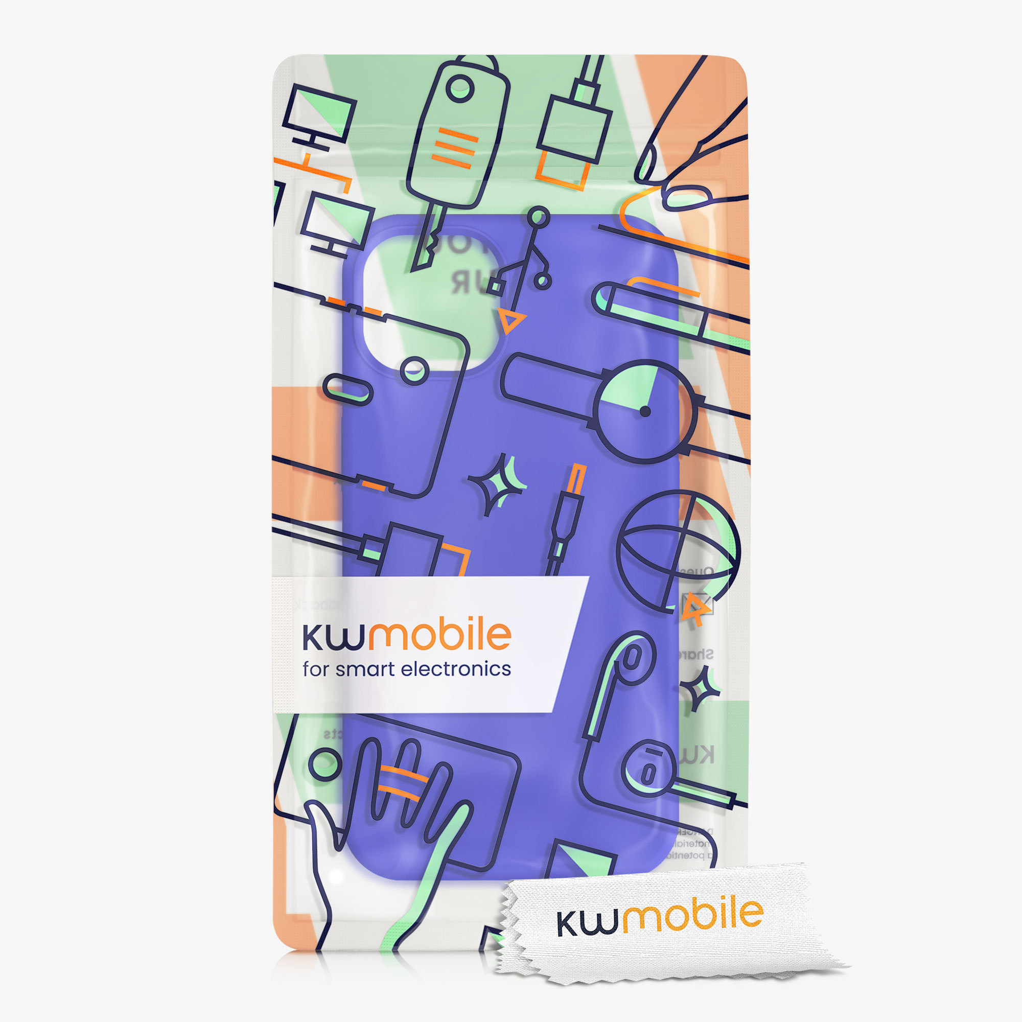 Silikonový kryt kwmobile pro iPhone 13 - baltská modrá