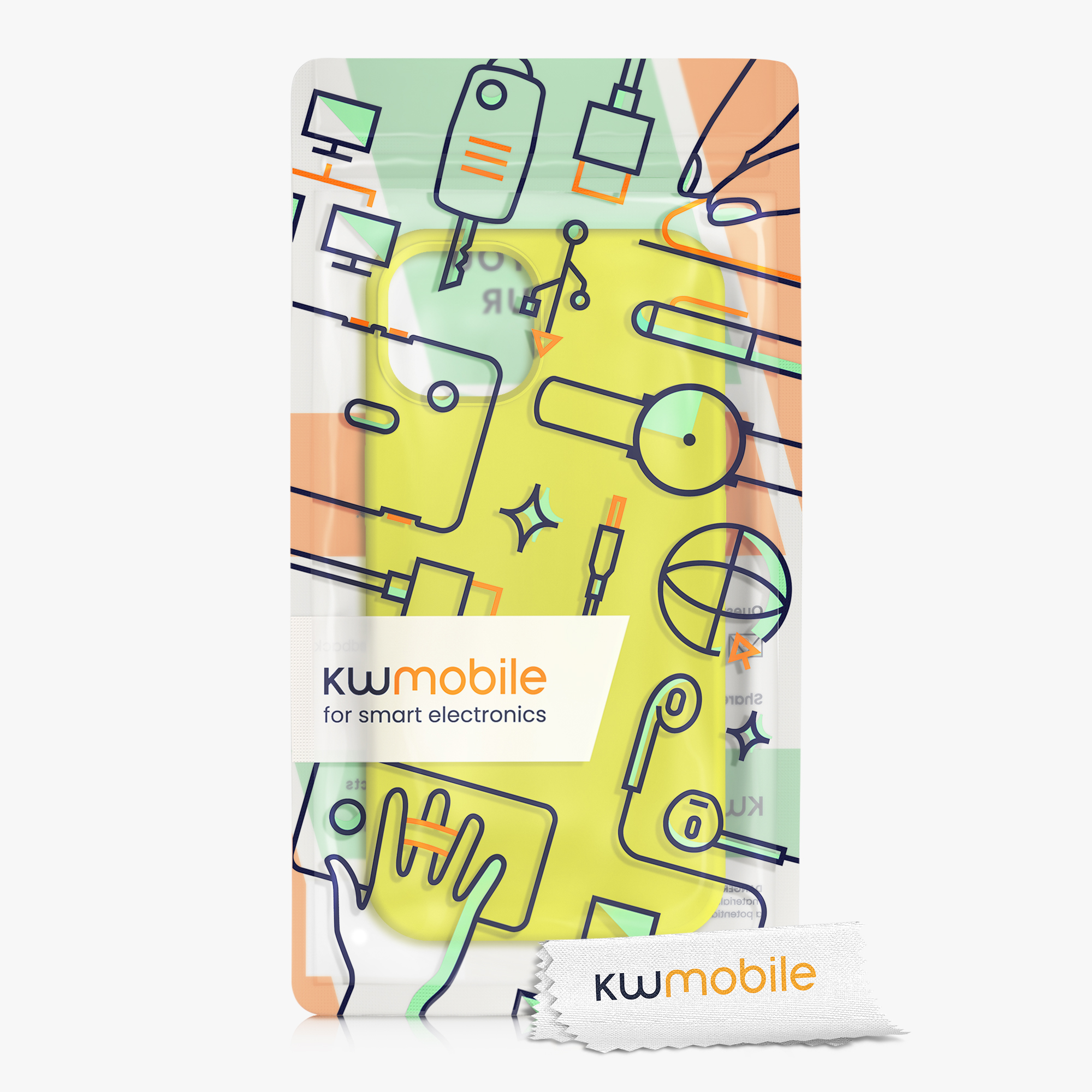 Silikonový kryt kwmobile pro iPhone 13 - citronově žlutá