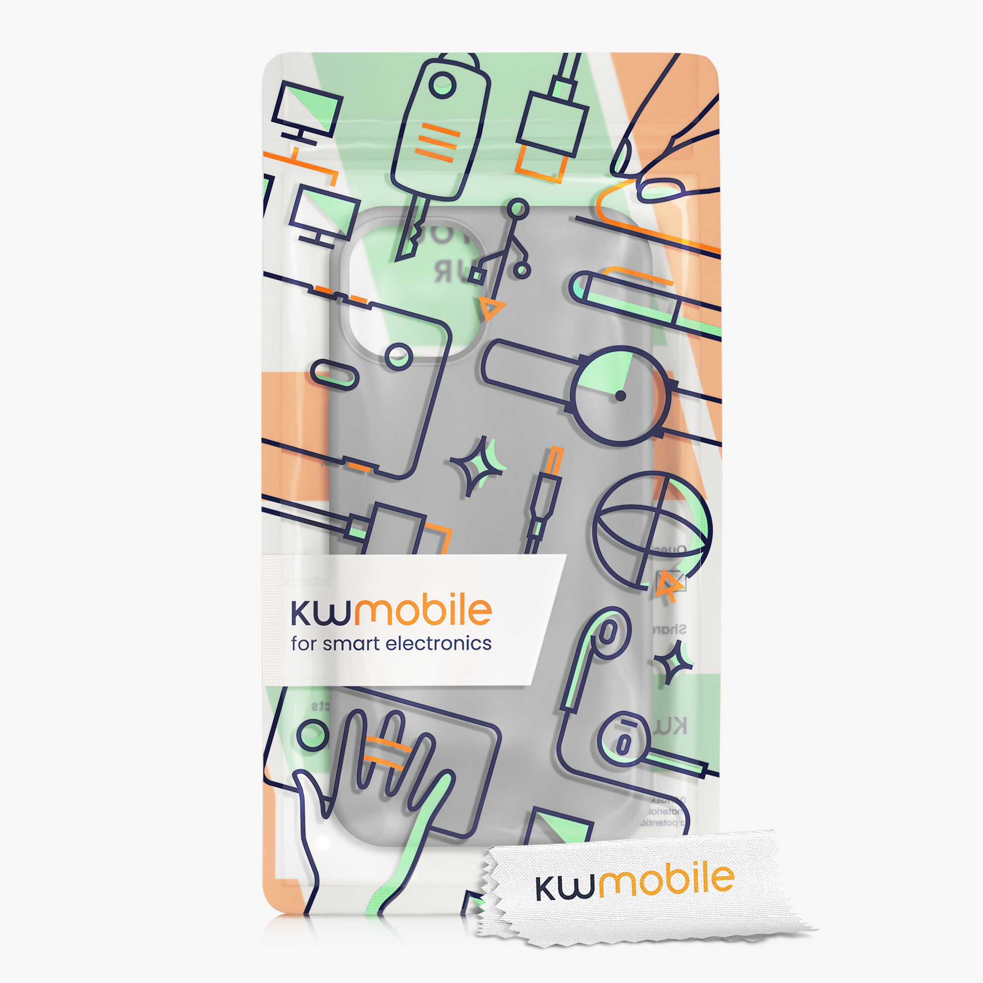 Silikonový kryt kwmobile pro iPhone 13 - kamenný prach