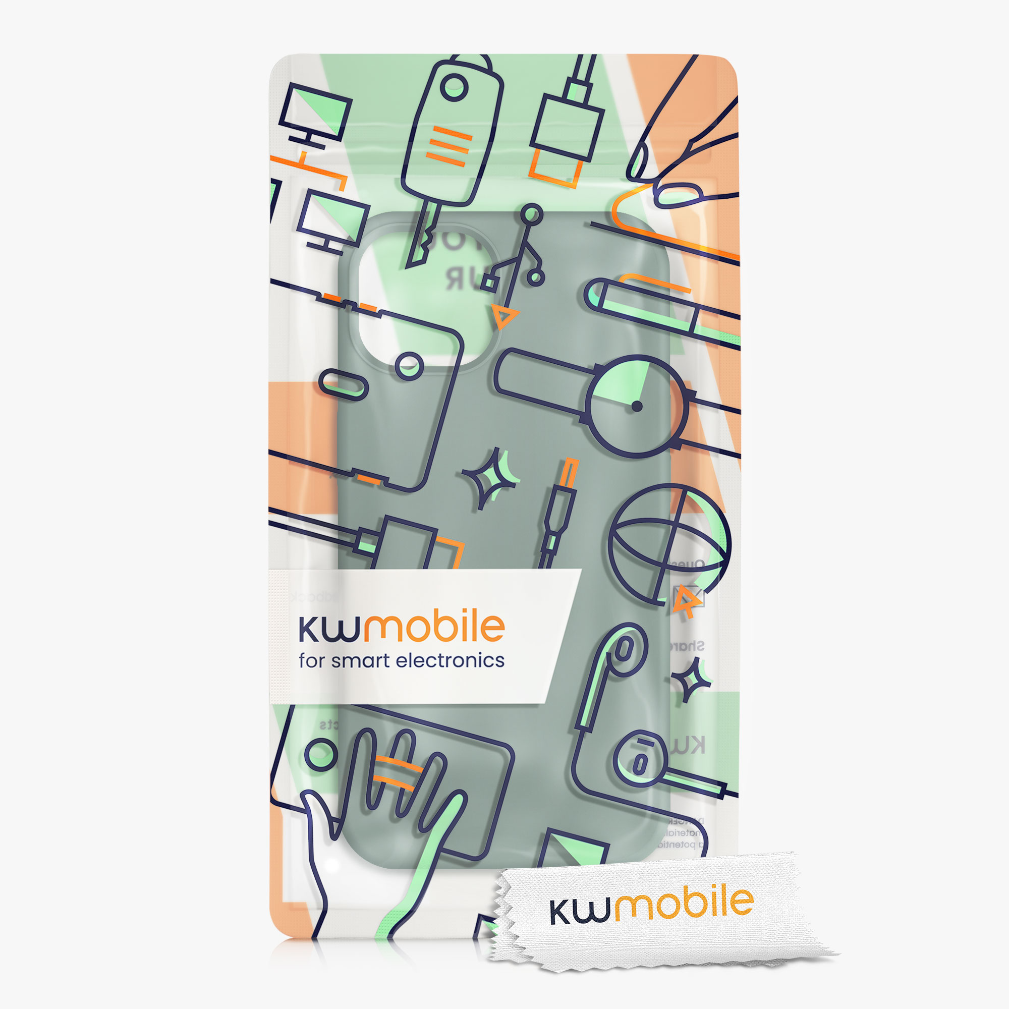 Silikonový kryt kwmobile pro iPhone 13 - lesní zelená