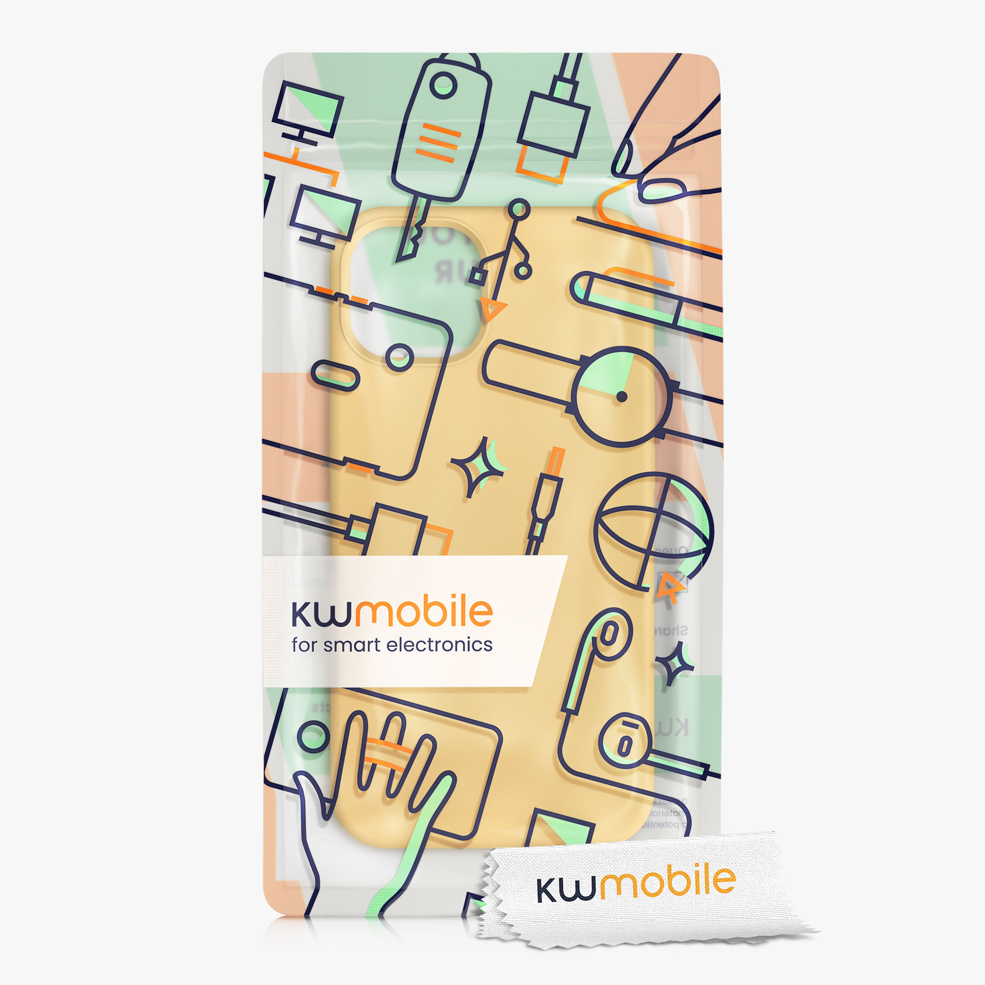 Silikonový kryt kwmobile pro iPhone 13 - mango