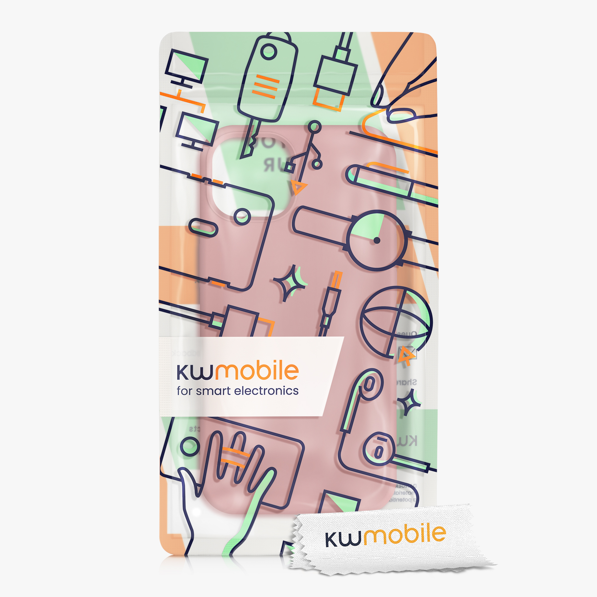 Kryt kwmobile soft-touch iPhone 13 růžová Winter Rose