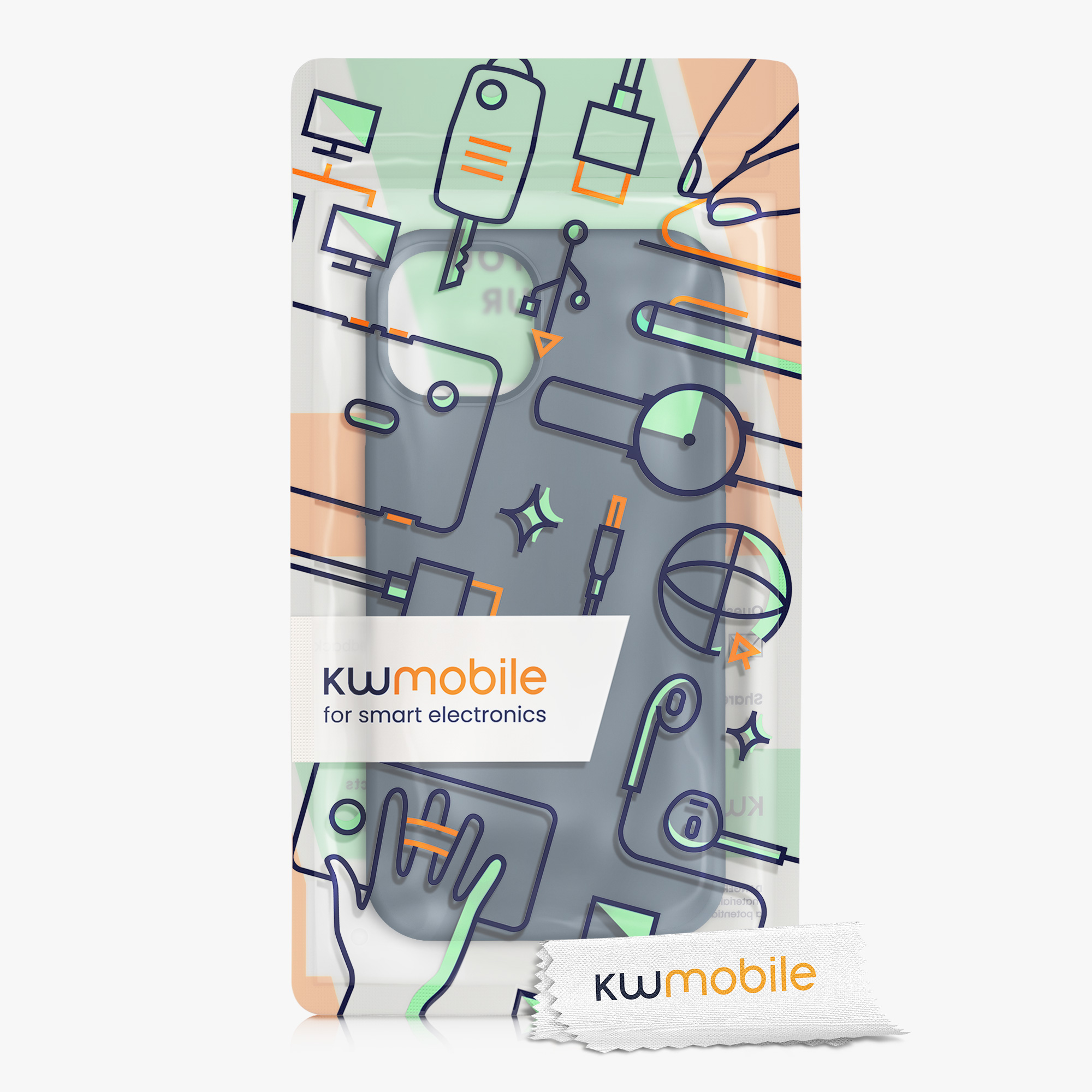 Kryt kwmobile soft-touch iPhone 13 tmavě šedá