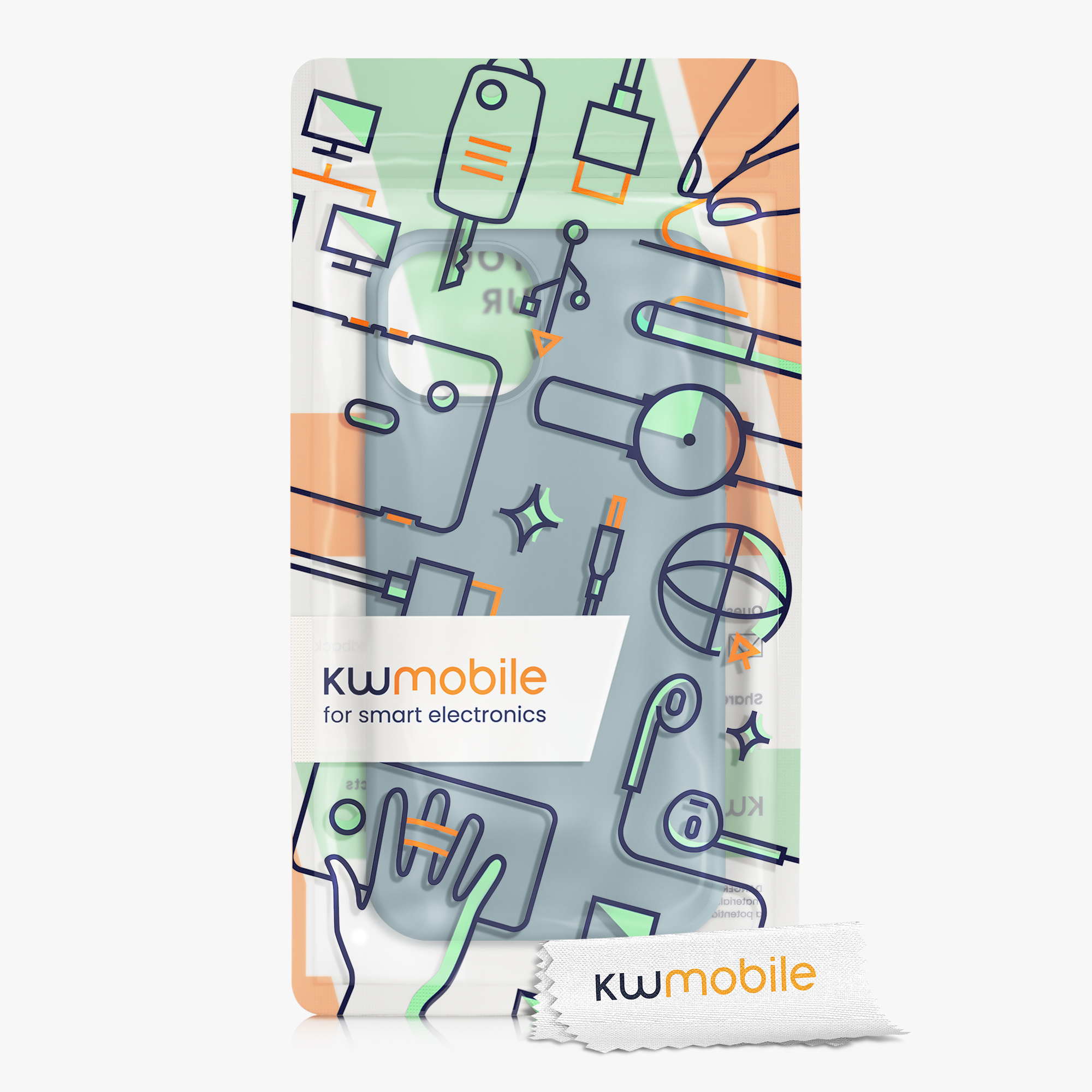 Kryt kwmobile soft-touch iPhone 13 Arctic Night