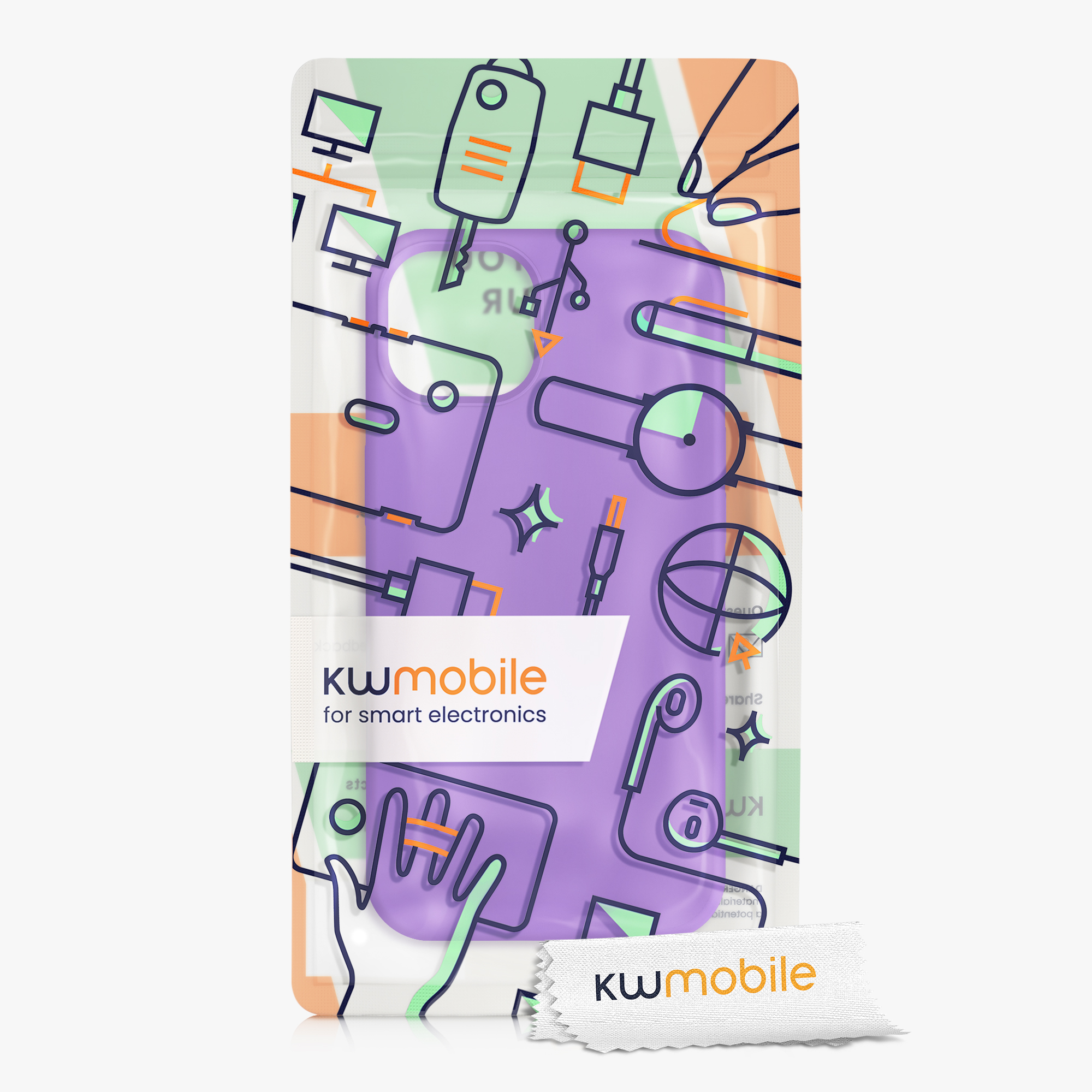 Silikonový kryt kwmobile pro iPhone 13 - orchidejově fialová