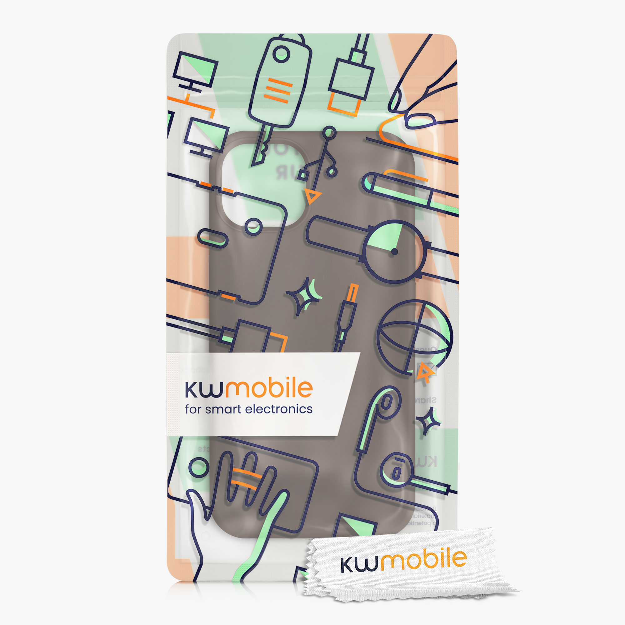 Silikonový kryt kwmobile pro iPhone 13 - čokoládová