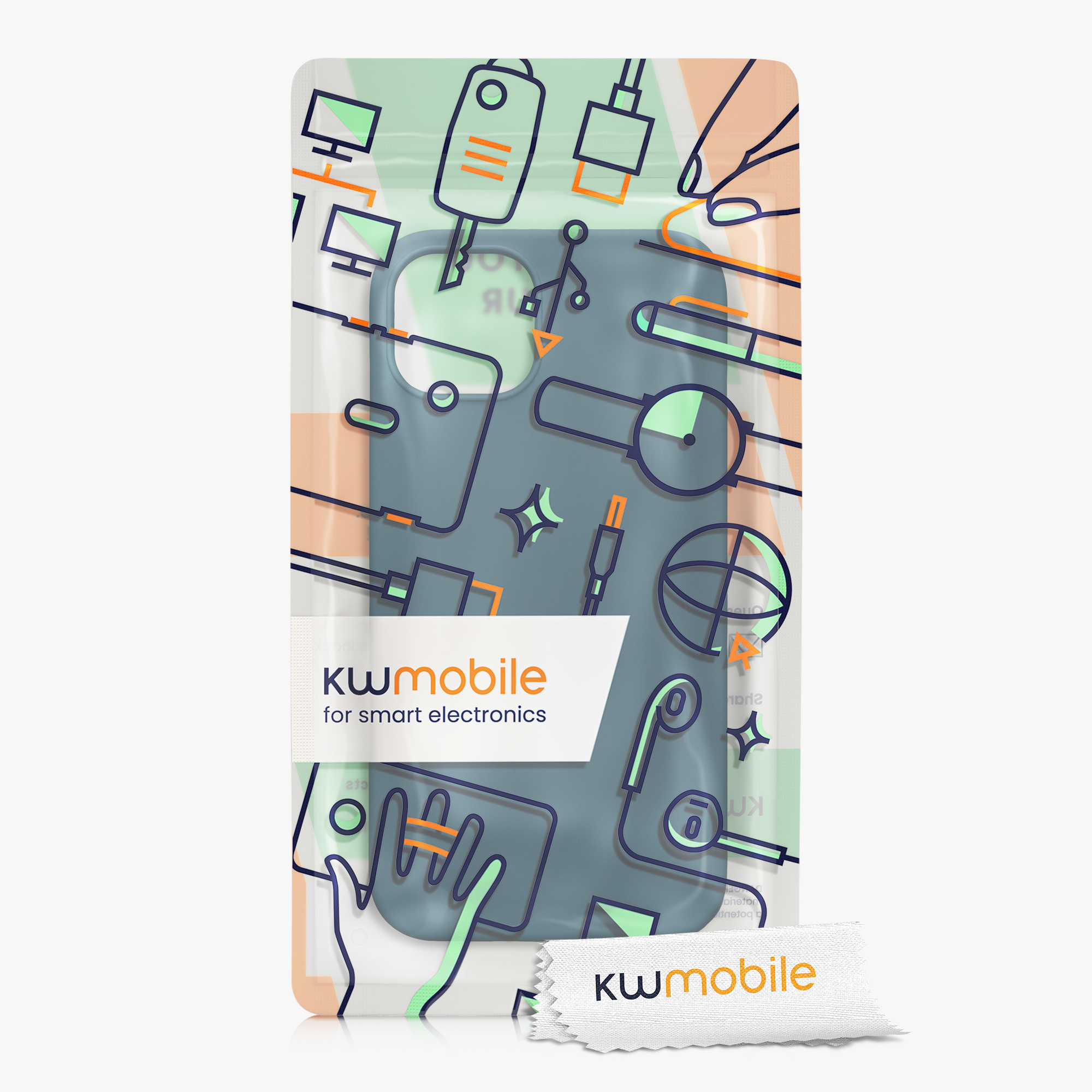 Silikonový kryt kwmobile pro iPhone 13 - petrolejová