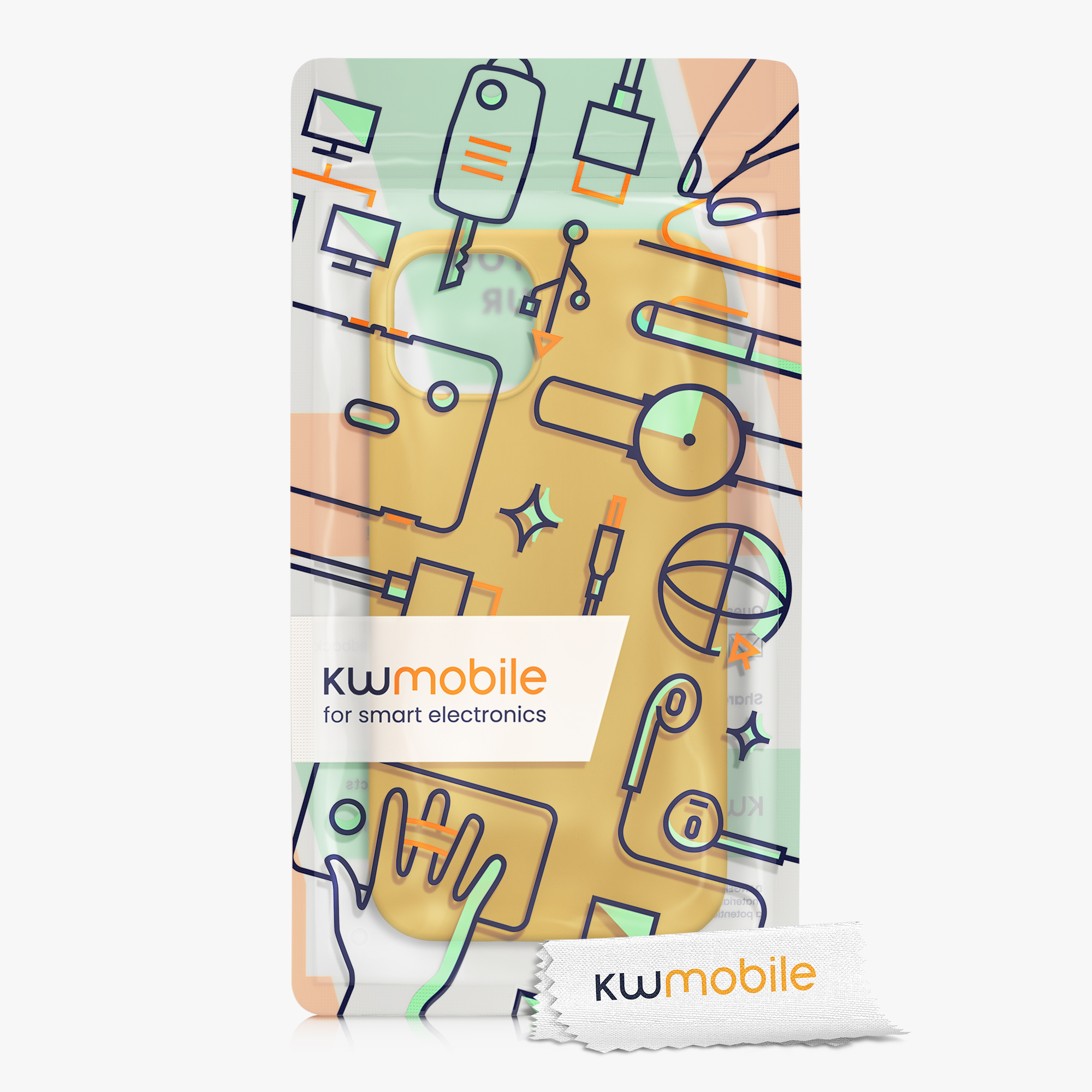 Silikonový kryt kwmobile pro iPhone 13 - medově žlutá