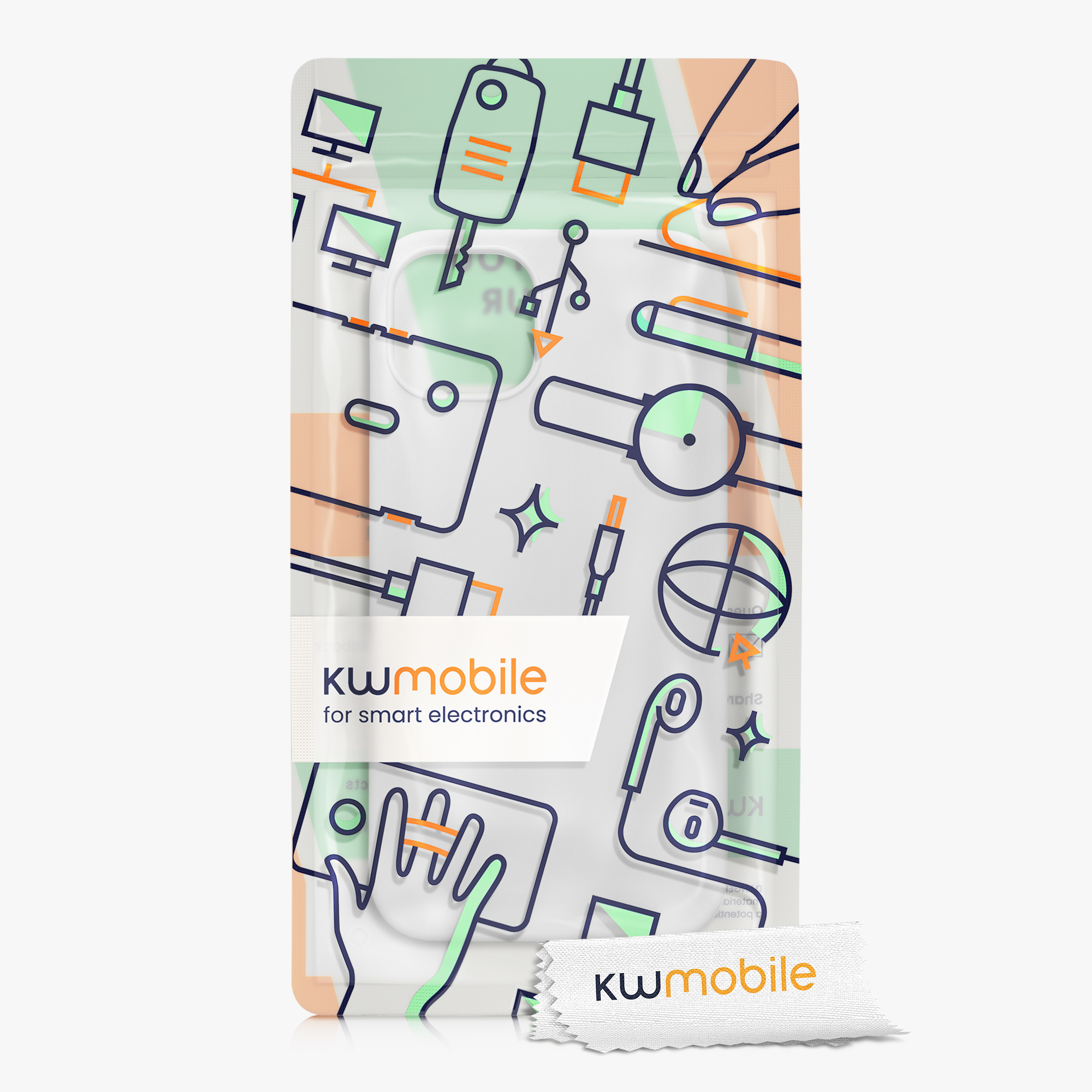 Silikonový kryt kwmobile pro iPhone 13 - bílá matná