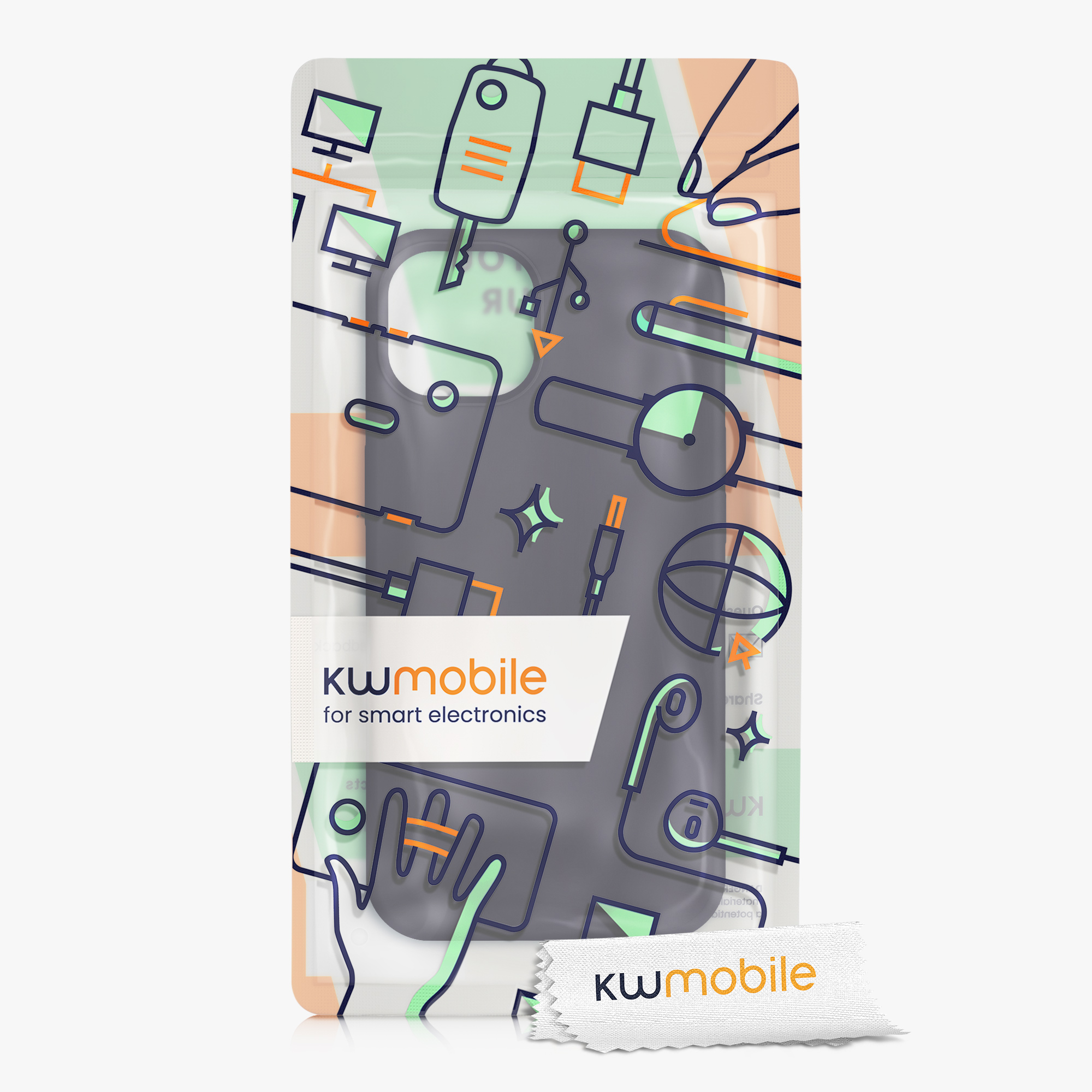 Silikonový kryt kwmobile pro iPhone 13 - hluboký oceán