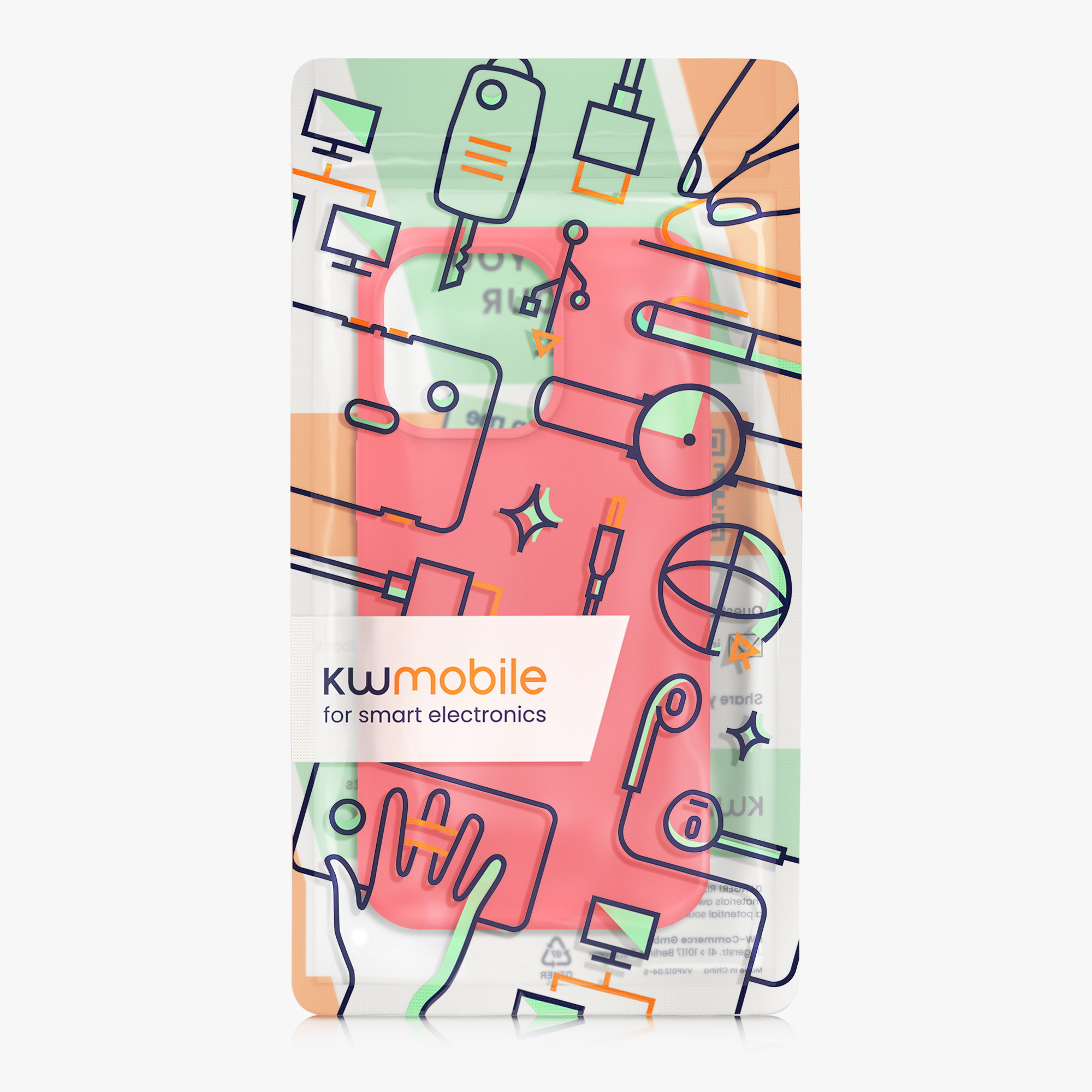 Kryt kwmobile soft-touch iPhone 13 Pro Neon Coral