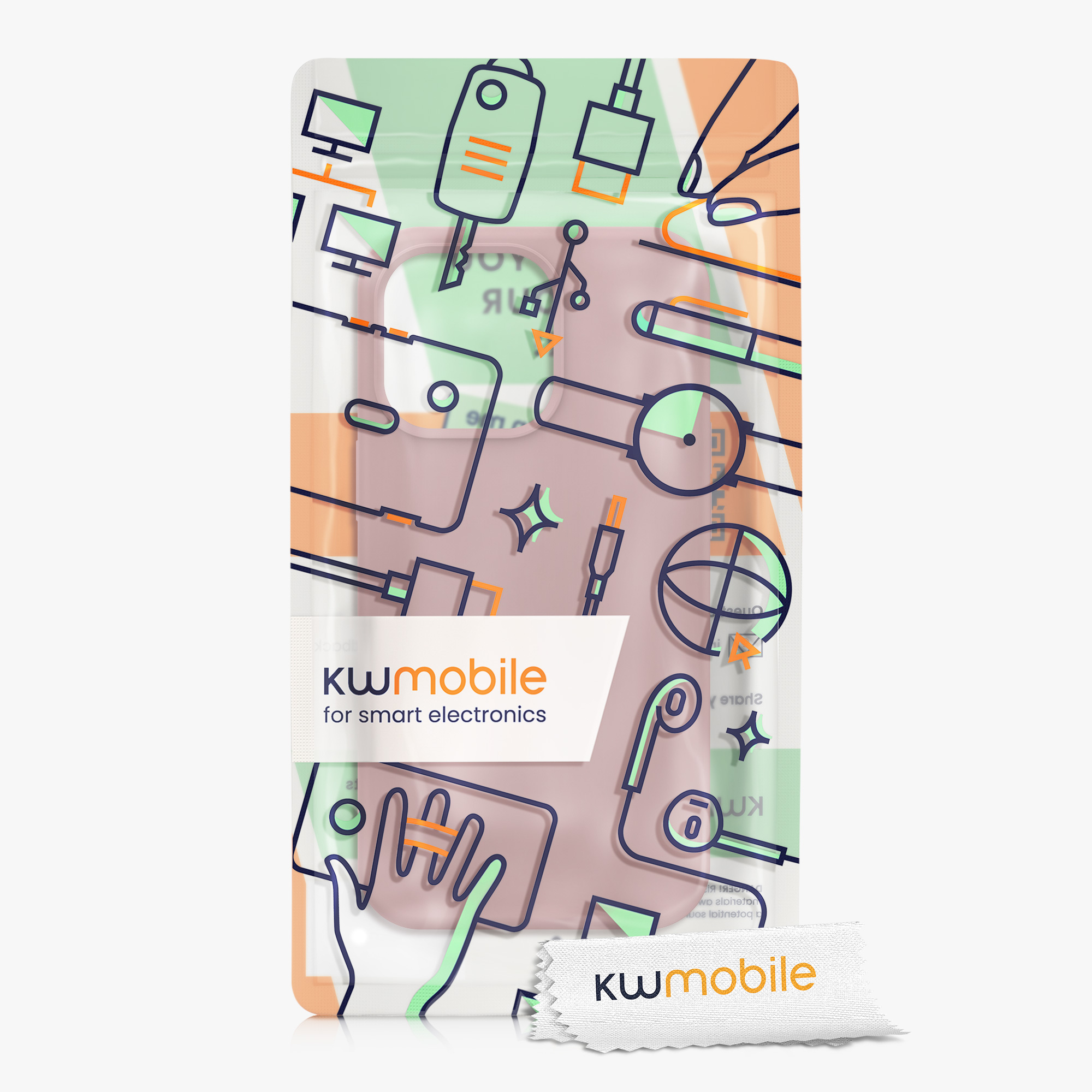 Kryt kwmobile soft-touch iPhone 13 Pro růžová Winter Rose