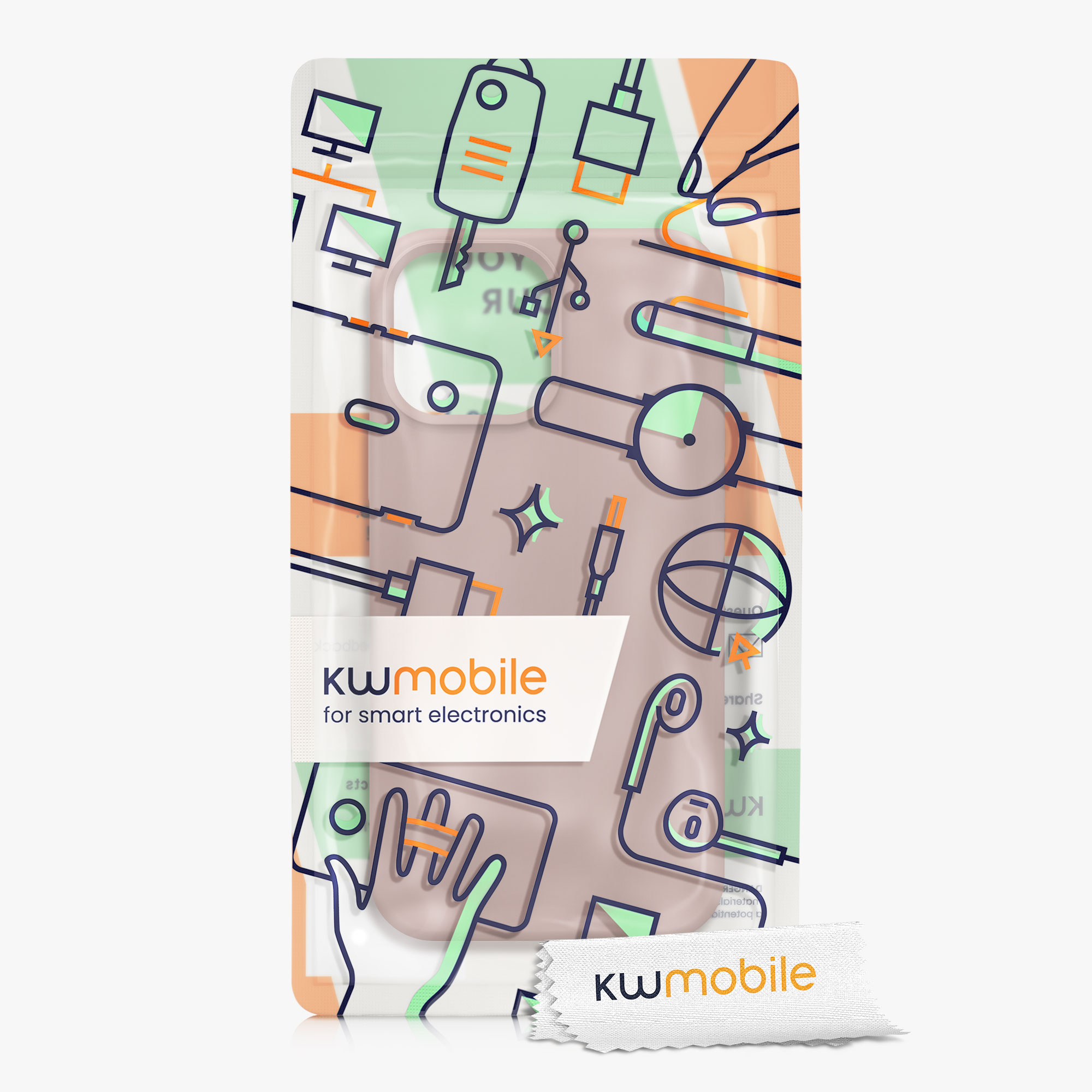 Kryt kwmobile soft-touch iPhone 13 Pro Max růžová