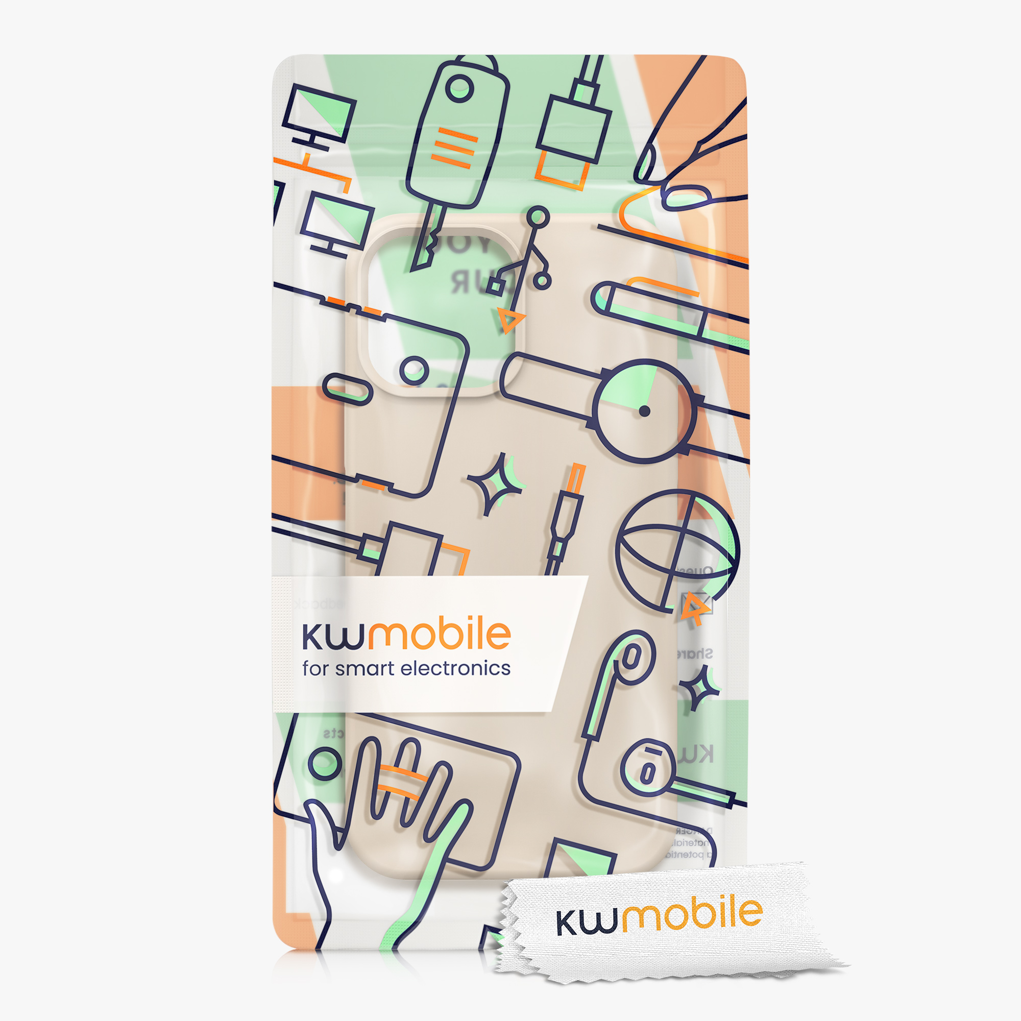 Kryt kwmobile soft-touch iPhone 13 Pro Max Mother Of Pearl