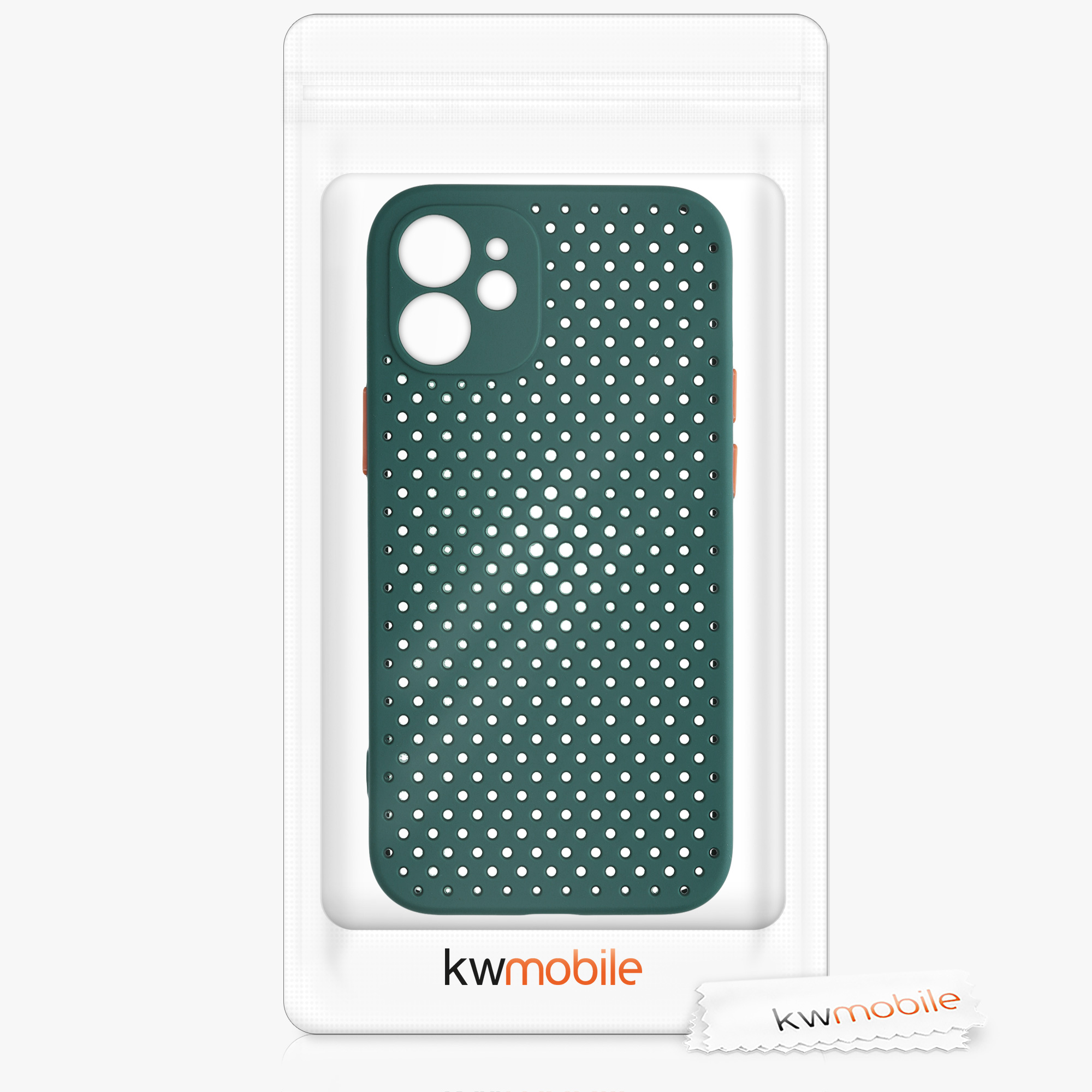Kryt s odvodem tepla kwmobile pro iPhone 12 mini - tmavě zelená