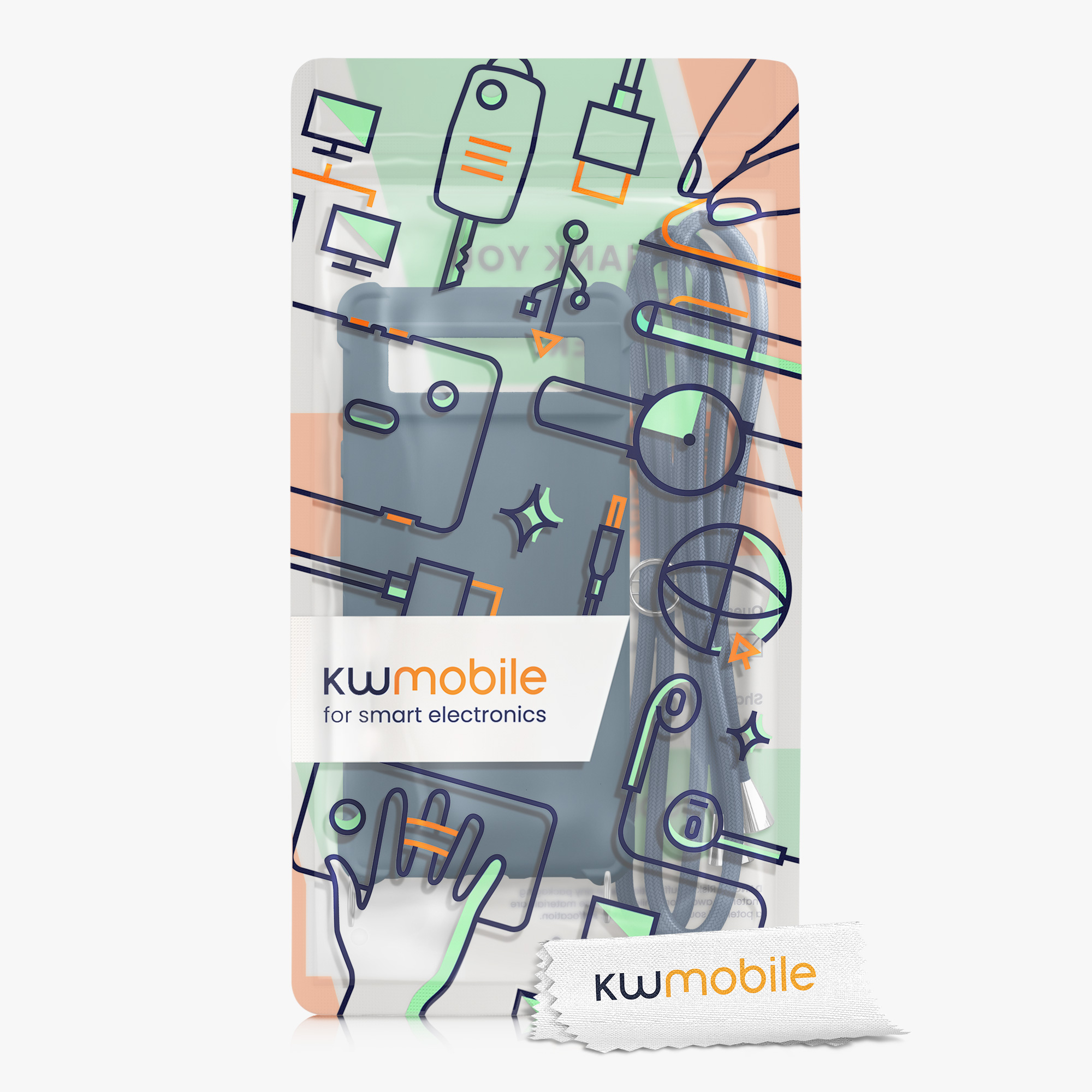 Crossbody kryt kwmobile pro Google Pixel 6 - dark modrá