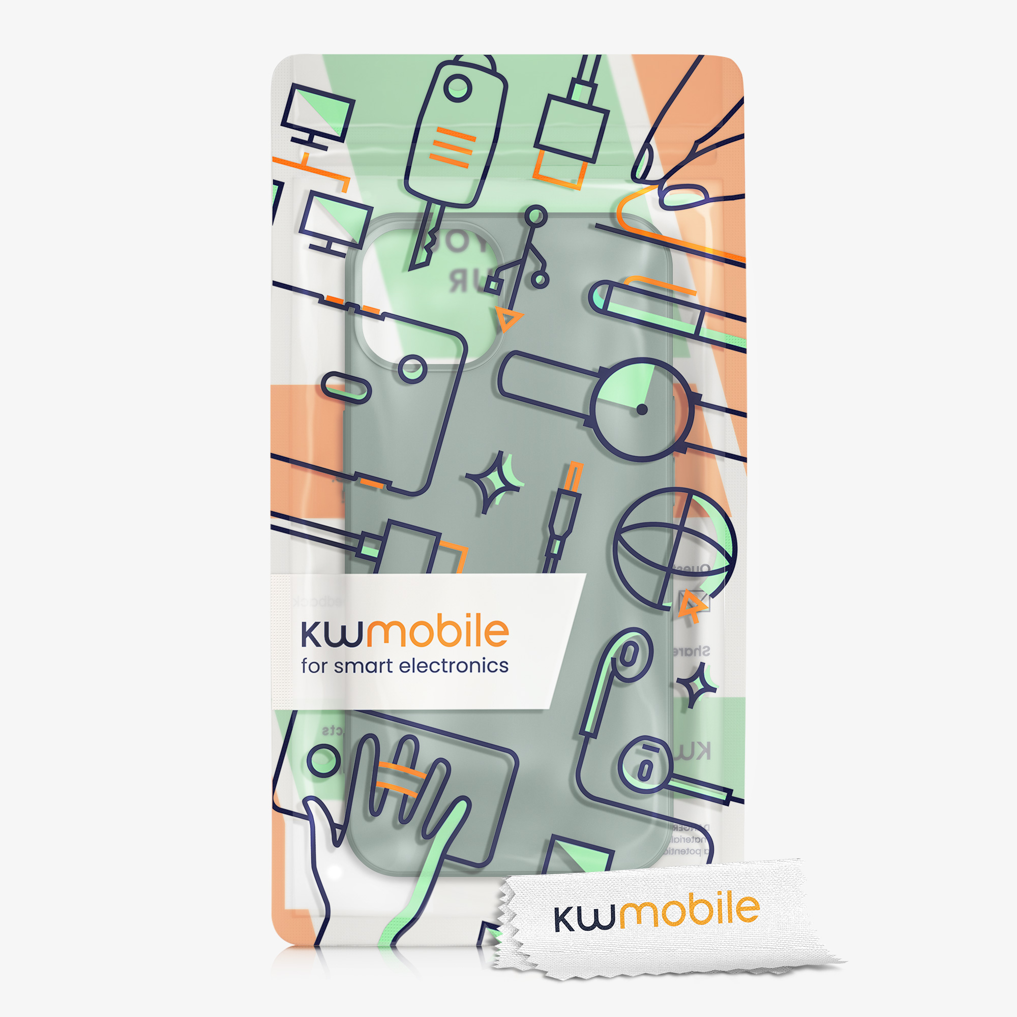 Silikonový kryt kwmobile pro iPhone 13 - lesní zelená
