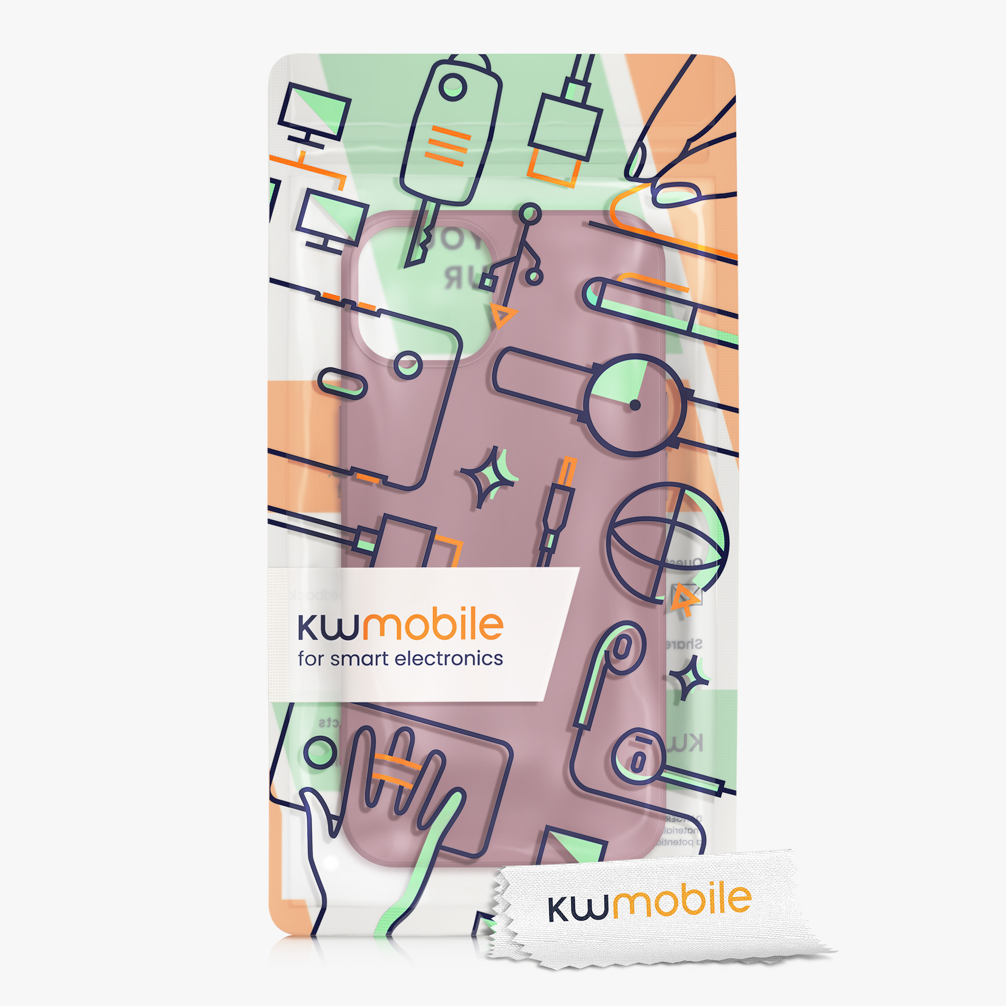 Kryt kwmobile slim iPhone 13 tmavě růžová